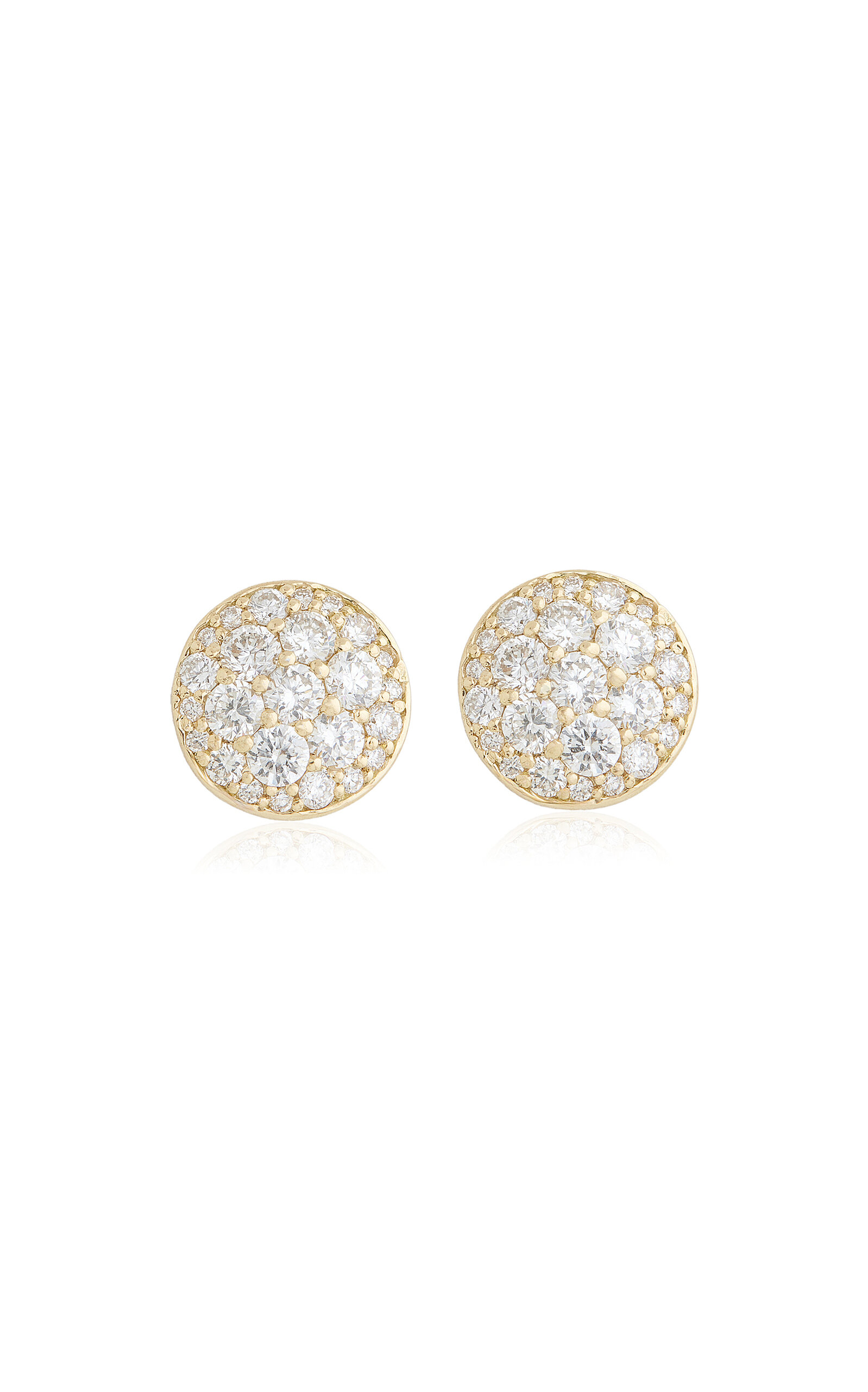 18K Yellow Gold Diamond Stud Earrings