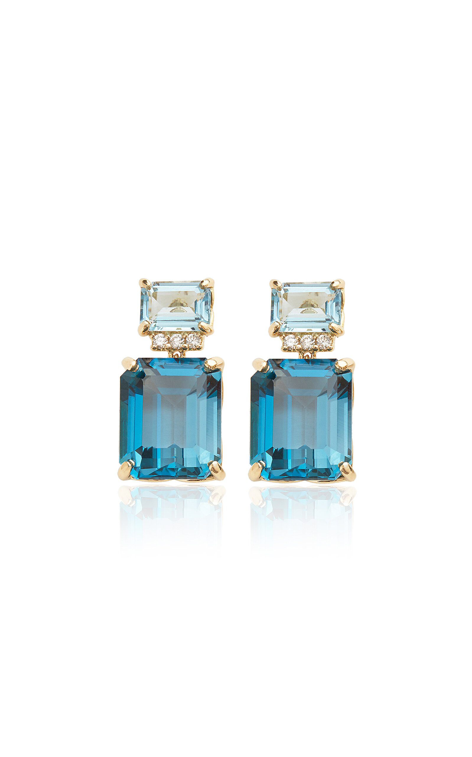 18KÂ YellowÂ Gold Aquamarine Earrings