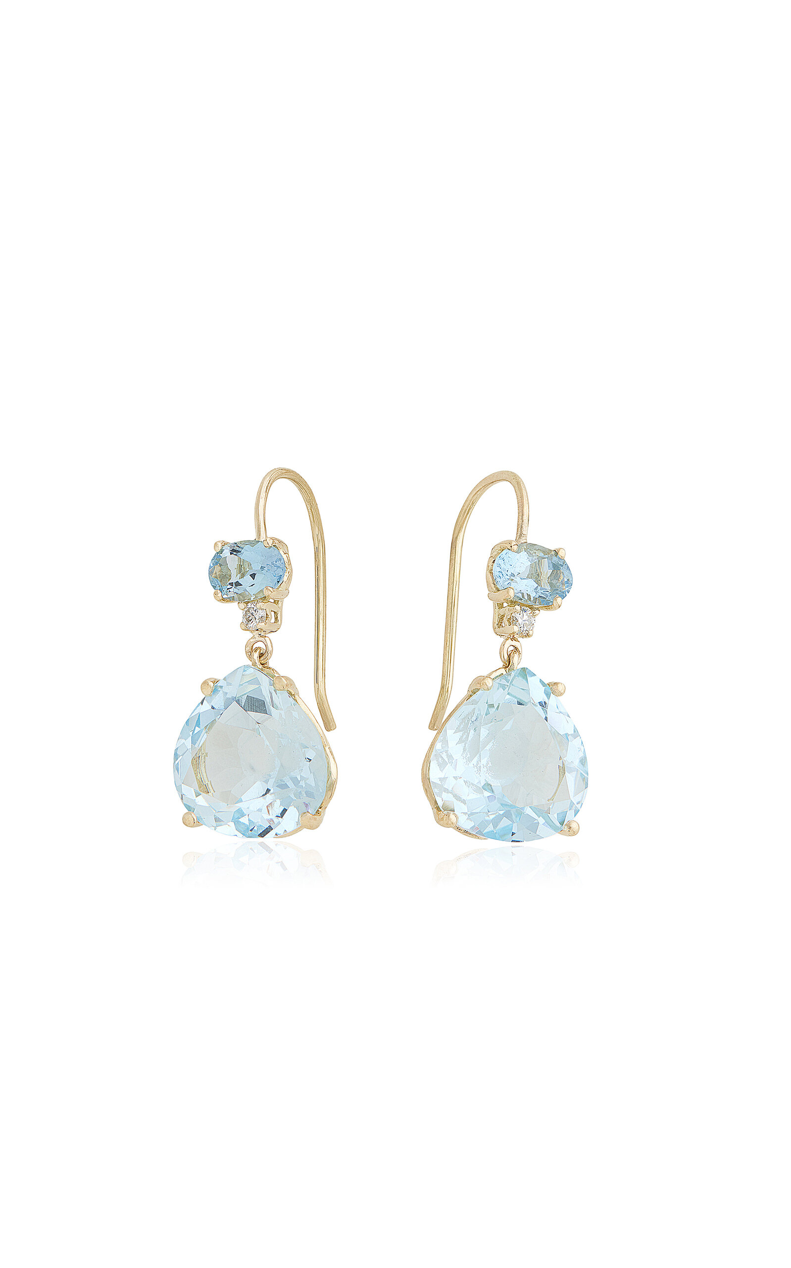18K Yellow Gold Multi-Stone Earrings