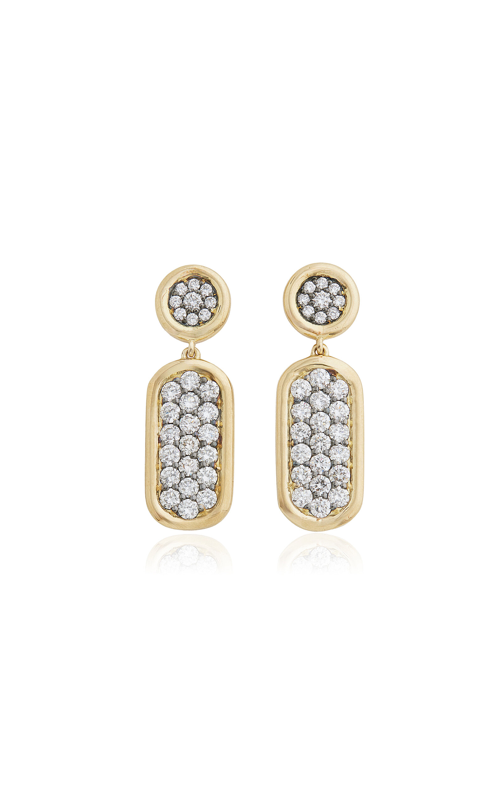18K Yellow Gold Diamond Earrings