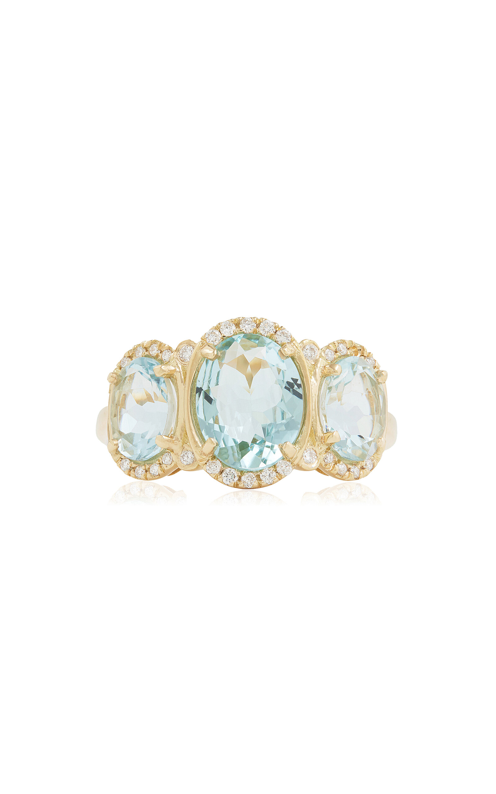 Jamie Wolf 18k Yellow Gold Diamond And Aquamarine Ring