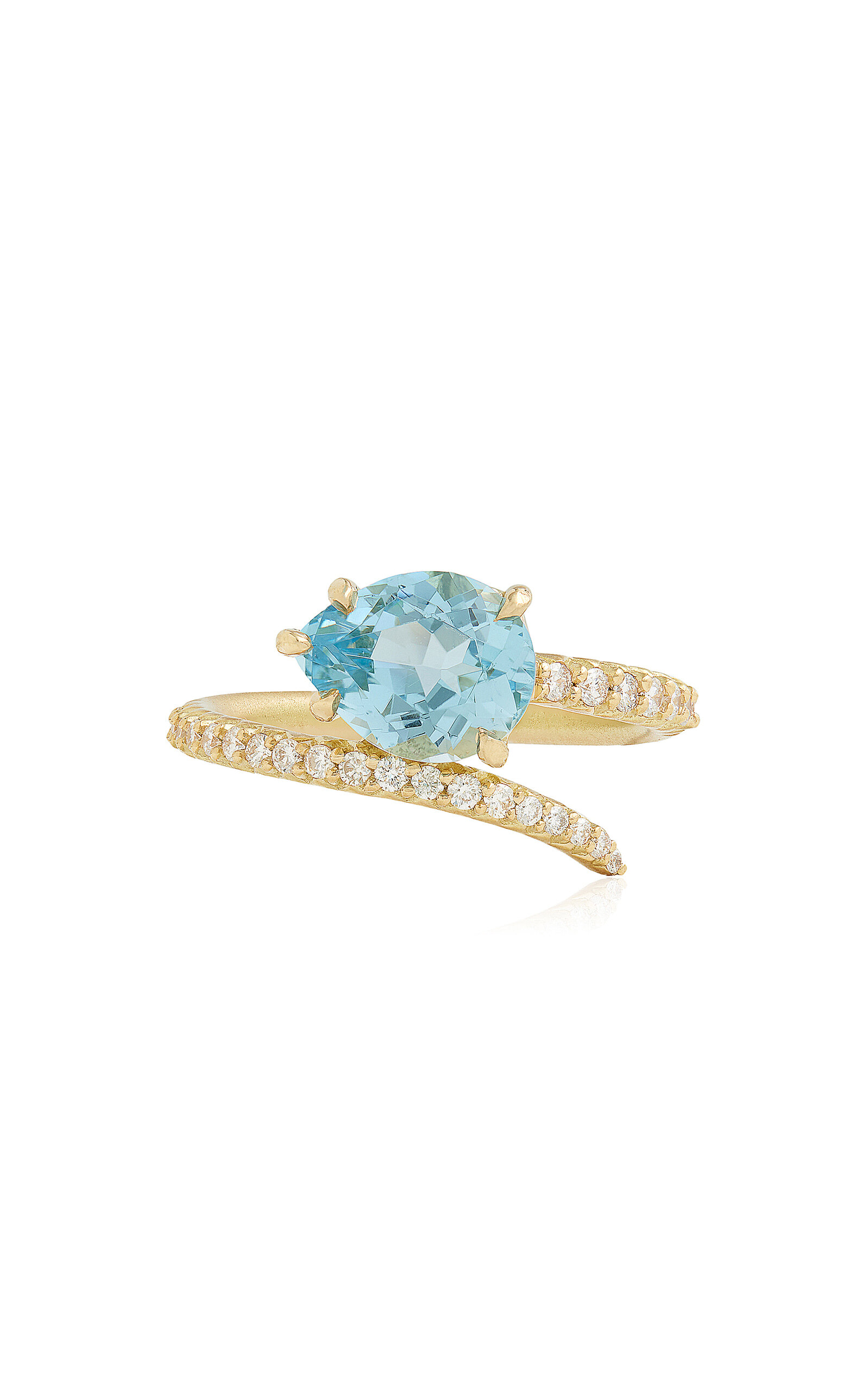 Jamie Wolf 18k Yellow Gold Diamond And Topaz Ring