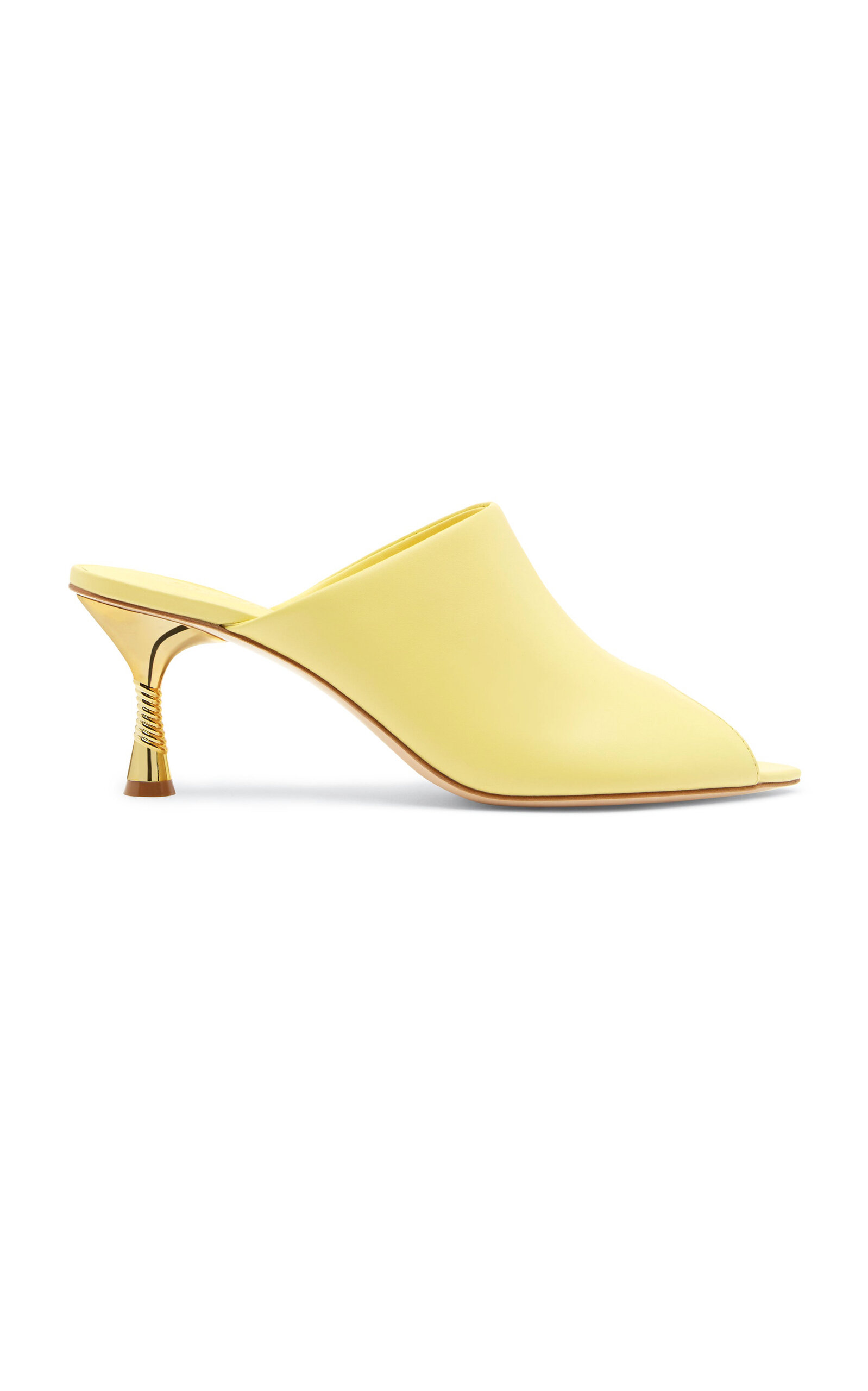 Studio Amelia Helix Leather Mules - Taupe