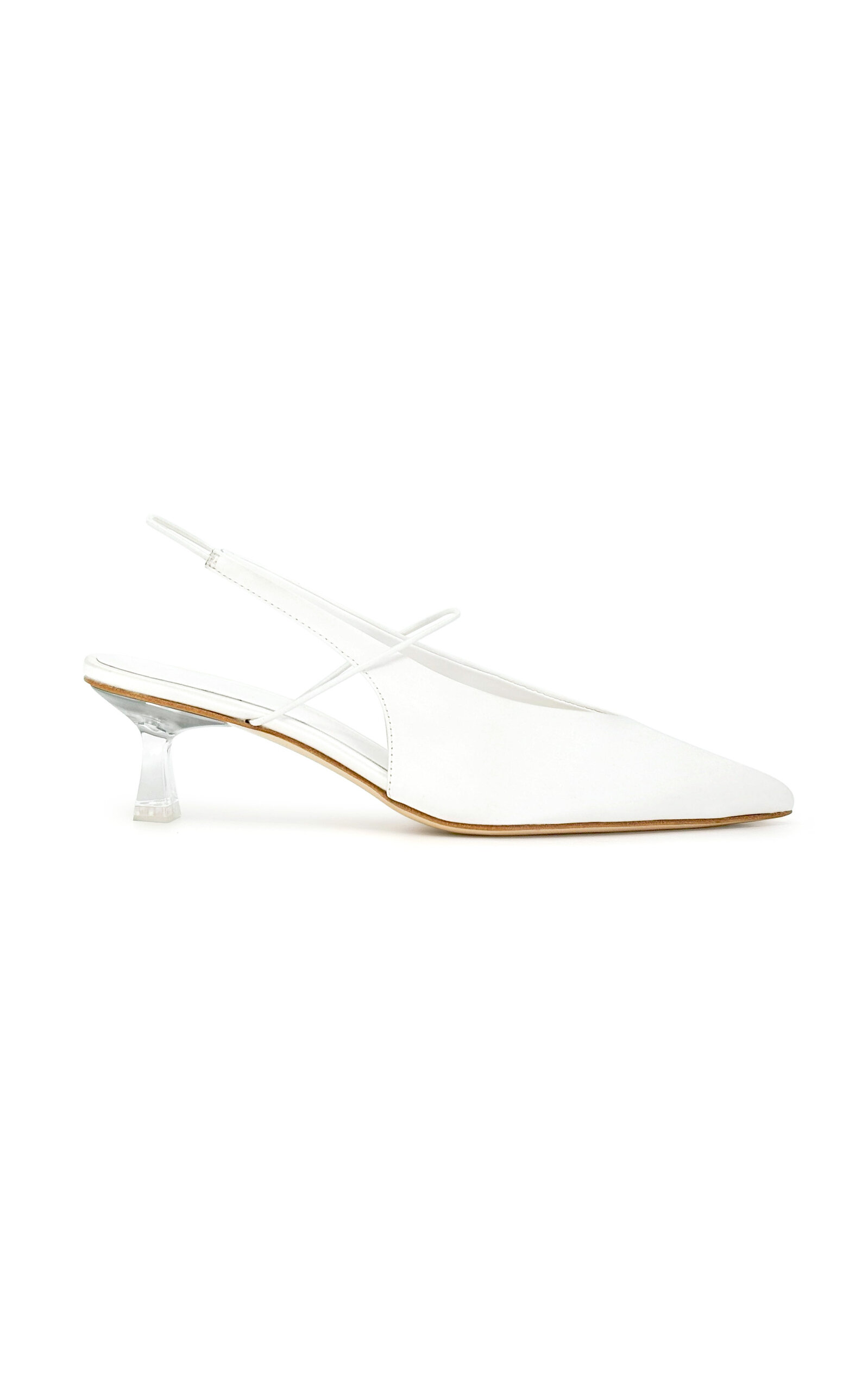 Studio Amelia Mignon Satin Heels - White - Women's Shoes