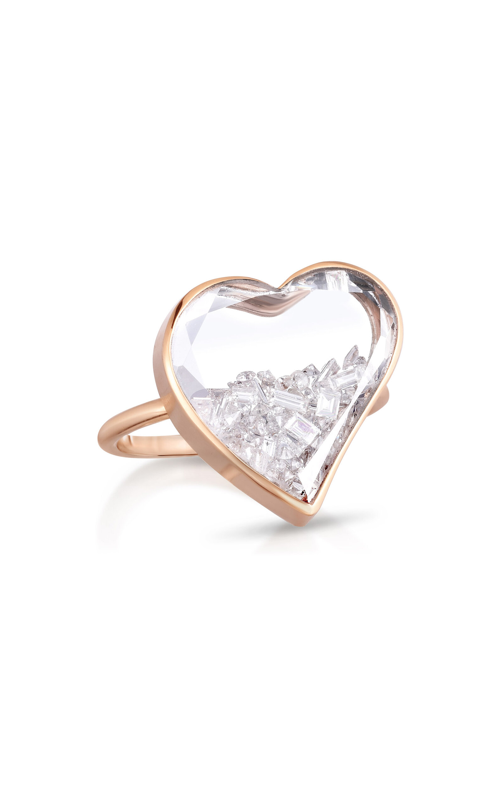 Afago Heart 18k Yellow Gold Diamond Ring