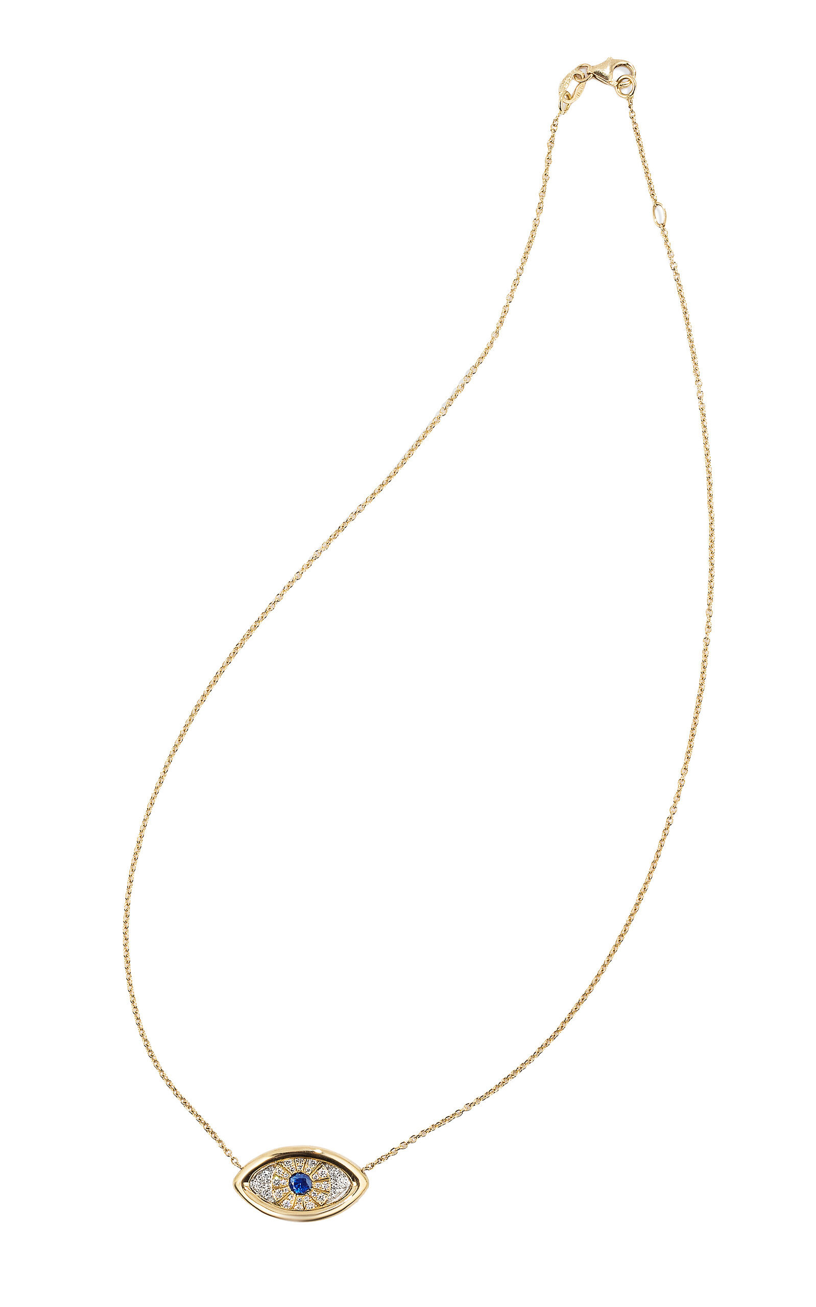 Renato Cipullo Occhio 18K Yellow Gold Diamond; Sapphire Necklace - Blue - OS - Moda Operandi