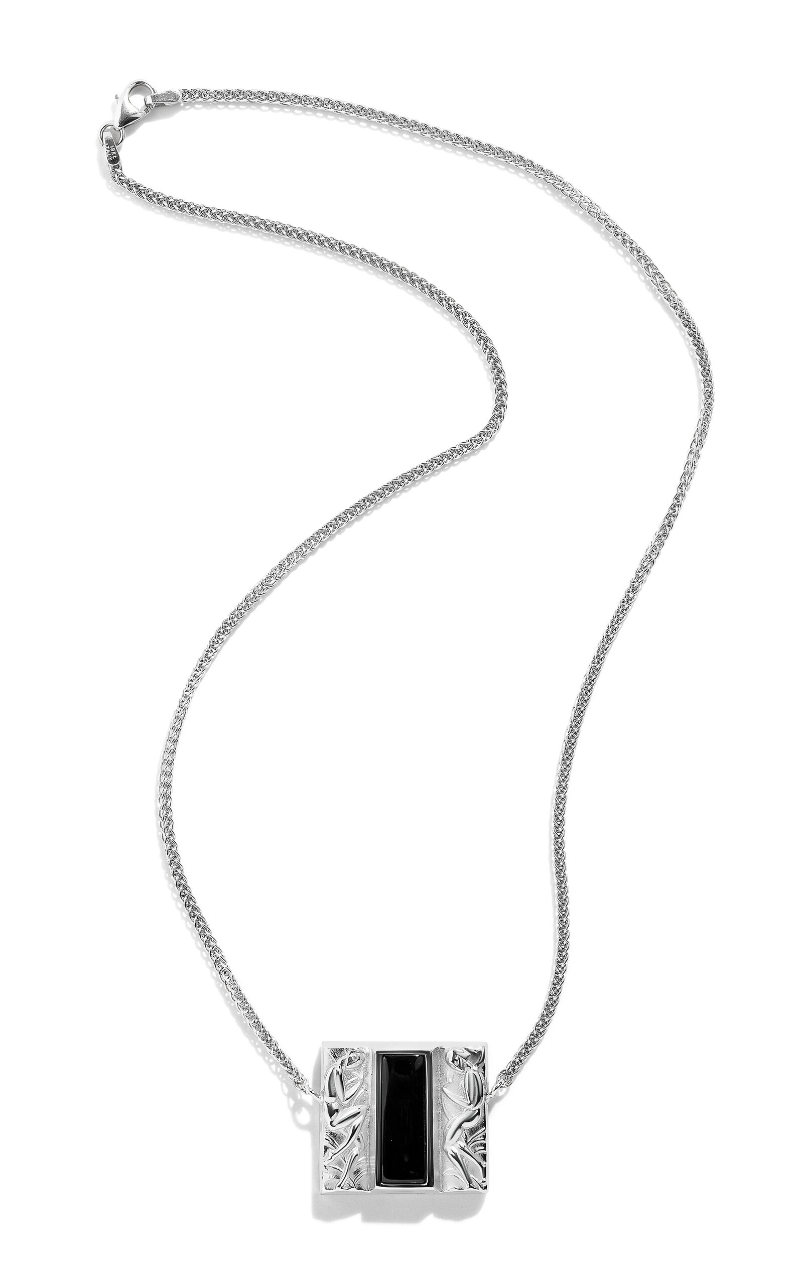 Renato Cipullo Figura 18k White Gold Onyx Necklace