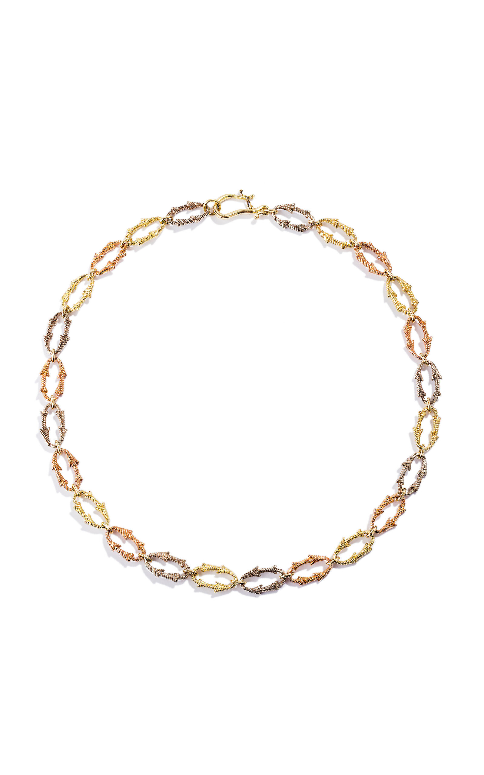Renato Cipullo 18k Tri-color Gold Fiamma Chain Necklace