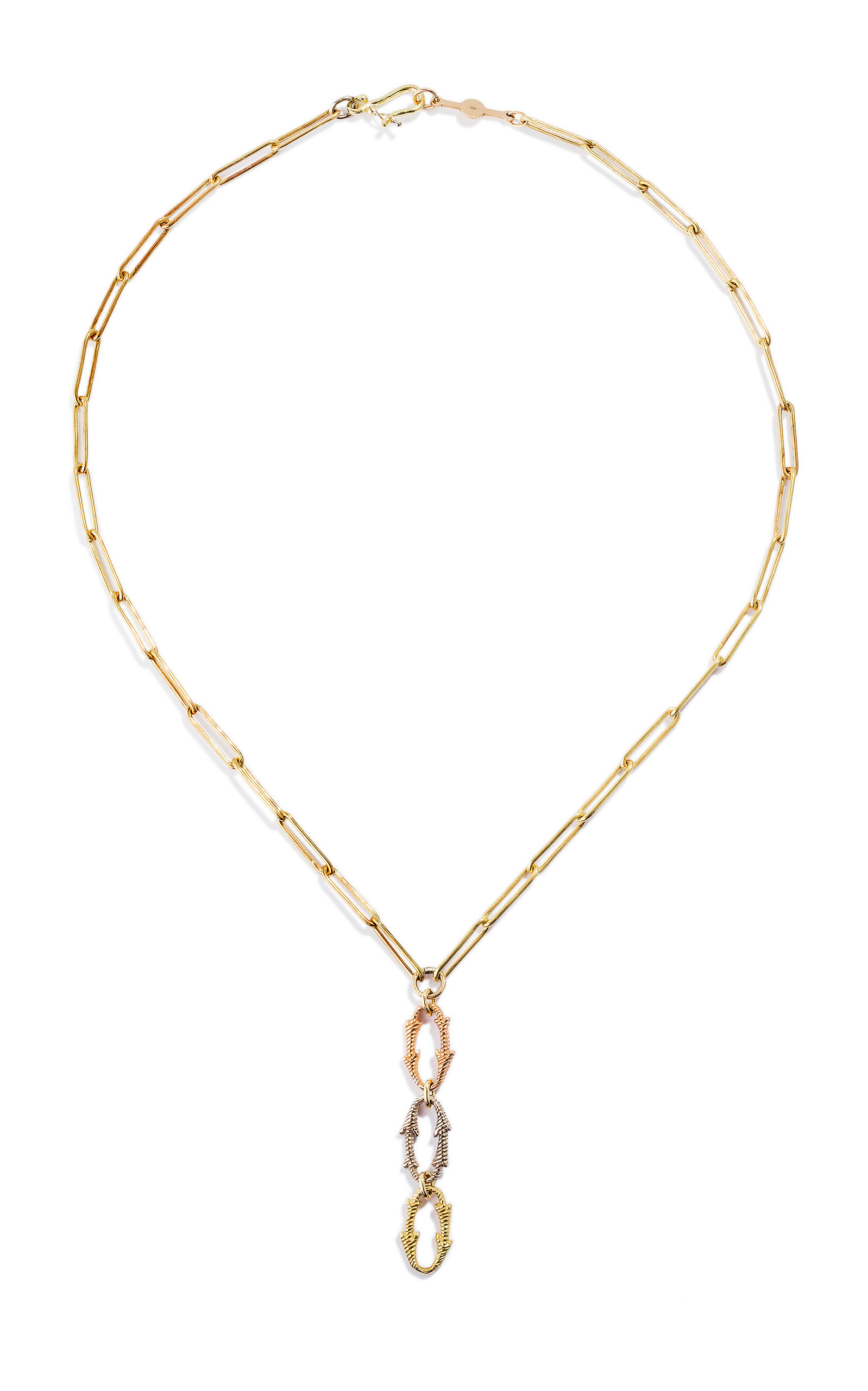 Renato Cipullo 18k Tri-color Gold Smoke Stack Necklace