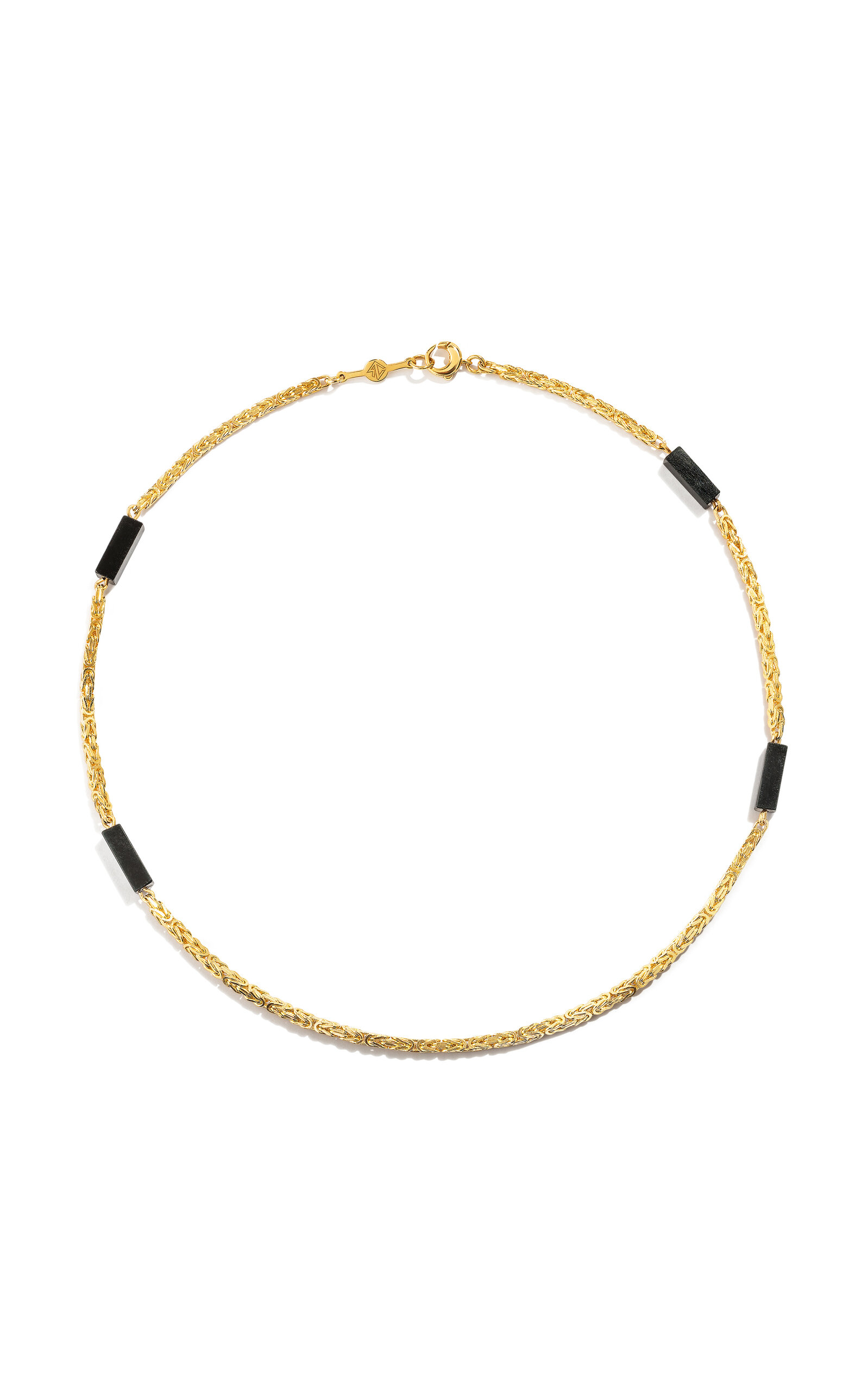 Renato Cipullo 18k Yellow Gold Onyx Byzantine Chain Necklace - Gold - OS - Moda Operandi