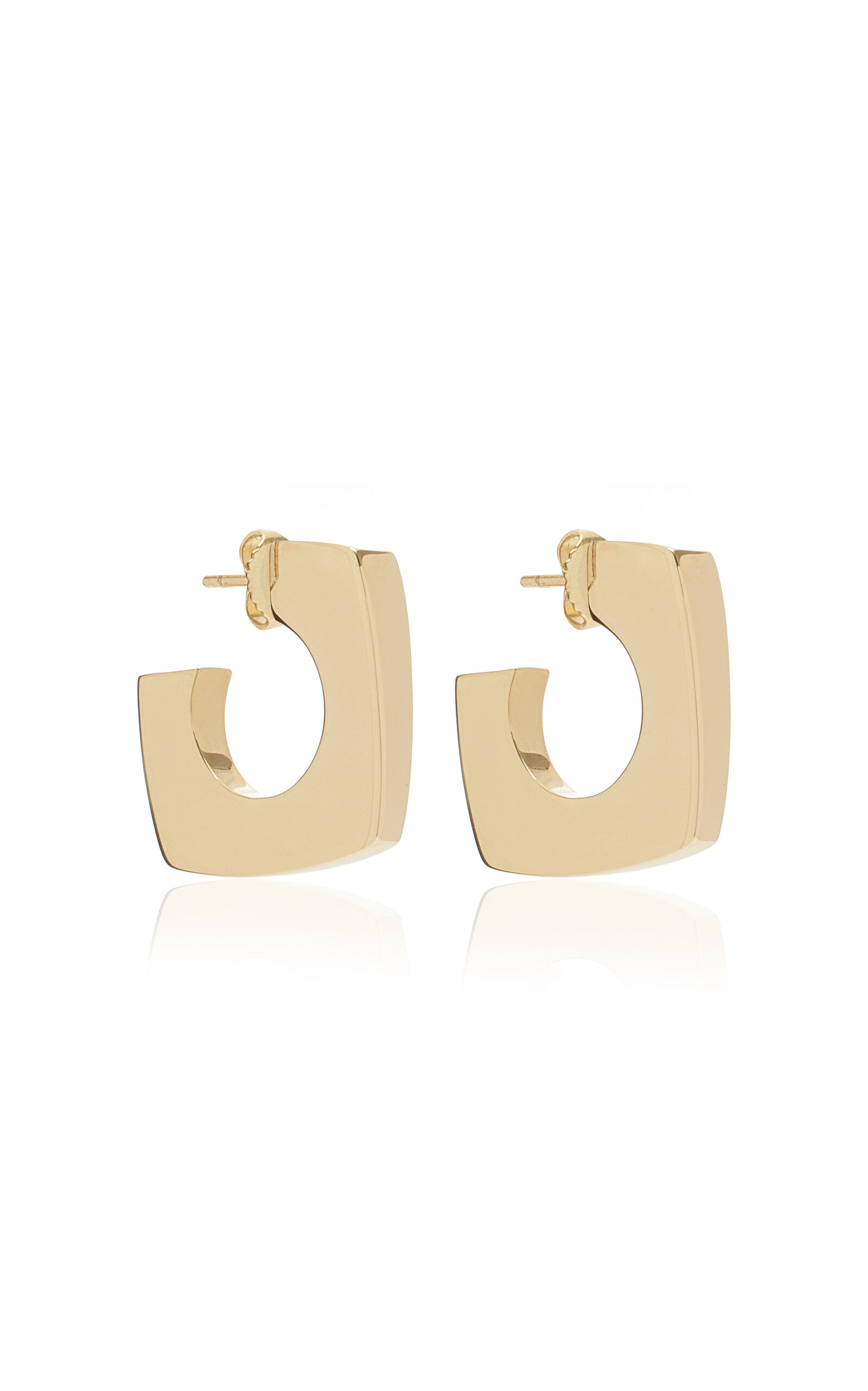 18k Yellow Gold Quadro Earring