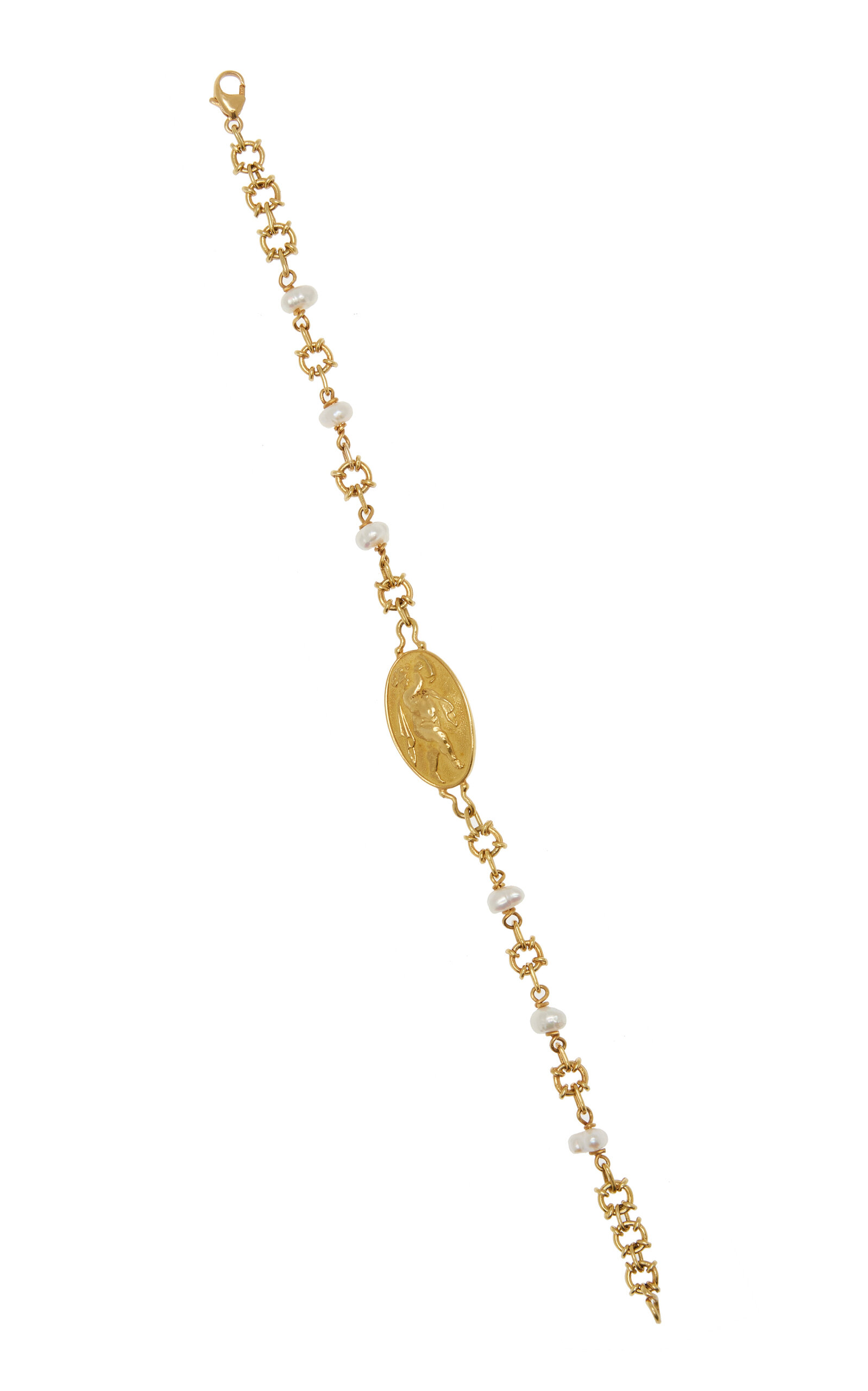 Renato Cipullo Volante 18k Yellow Gold Pearl Bracelet