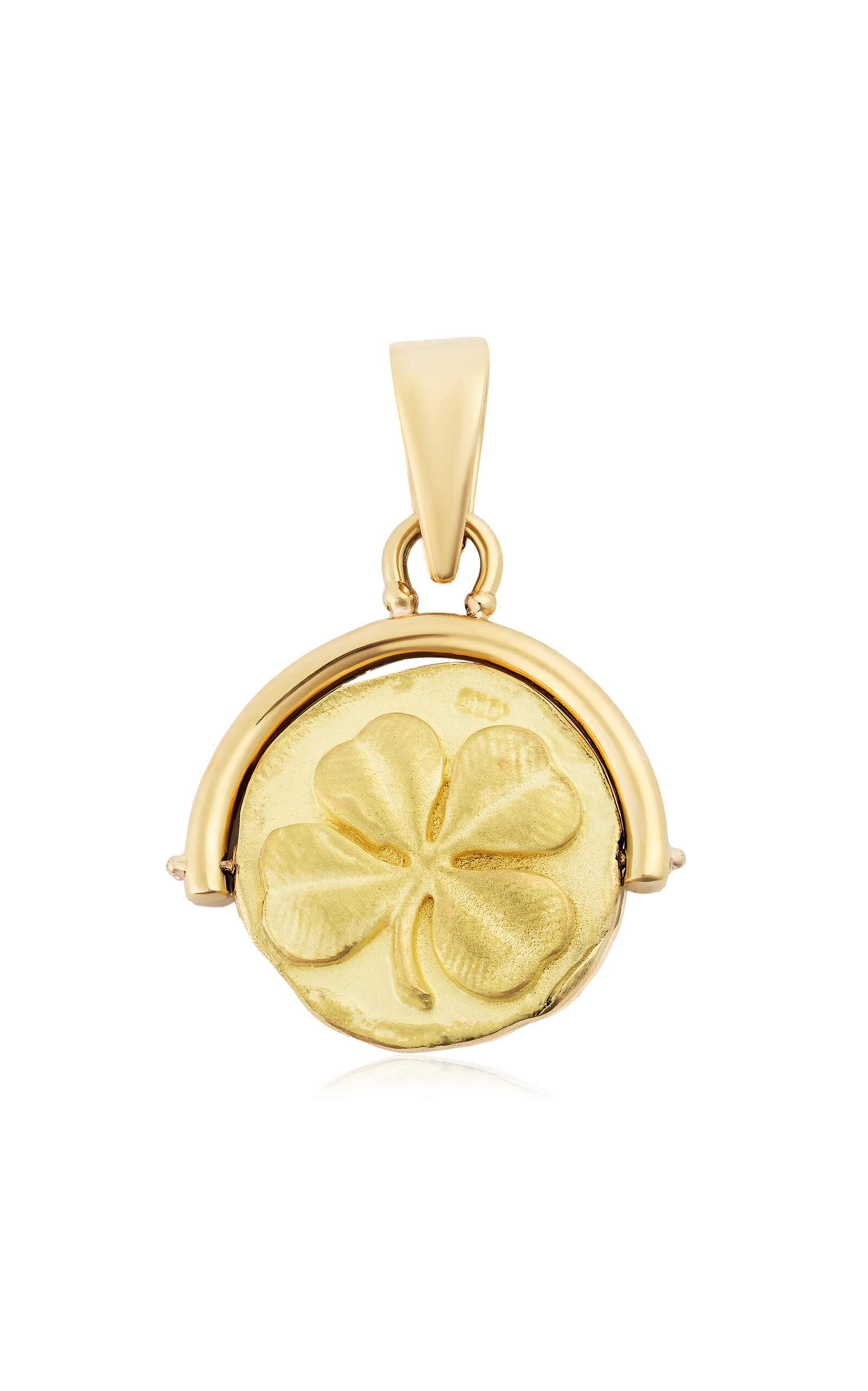 Renato Cipullo 18k Yellow Gold Luck Fortuna Reversible Pendant