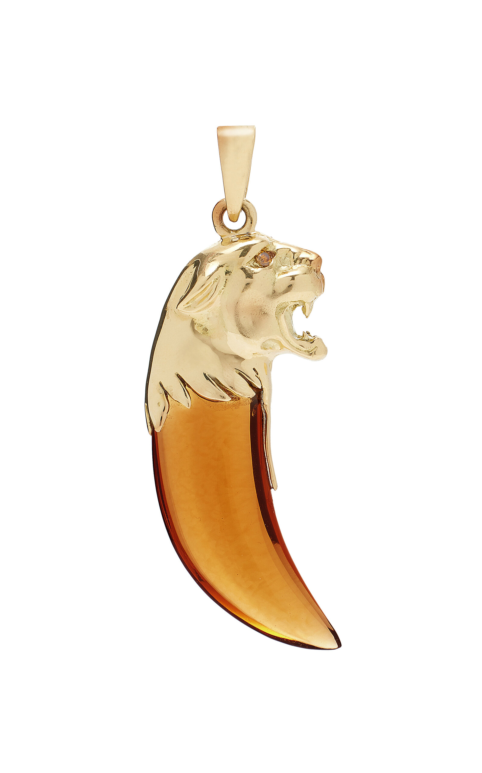Renato Cipullo 18k Yellow Gold Citrine Giaguaro Pendant