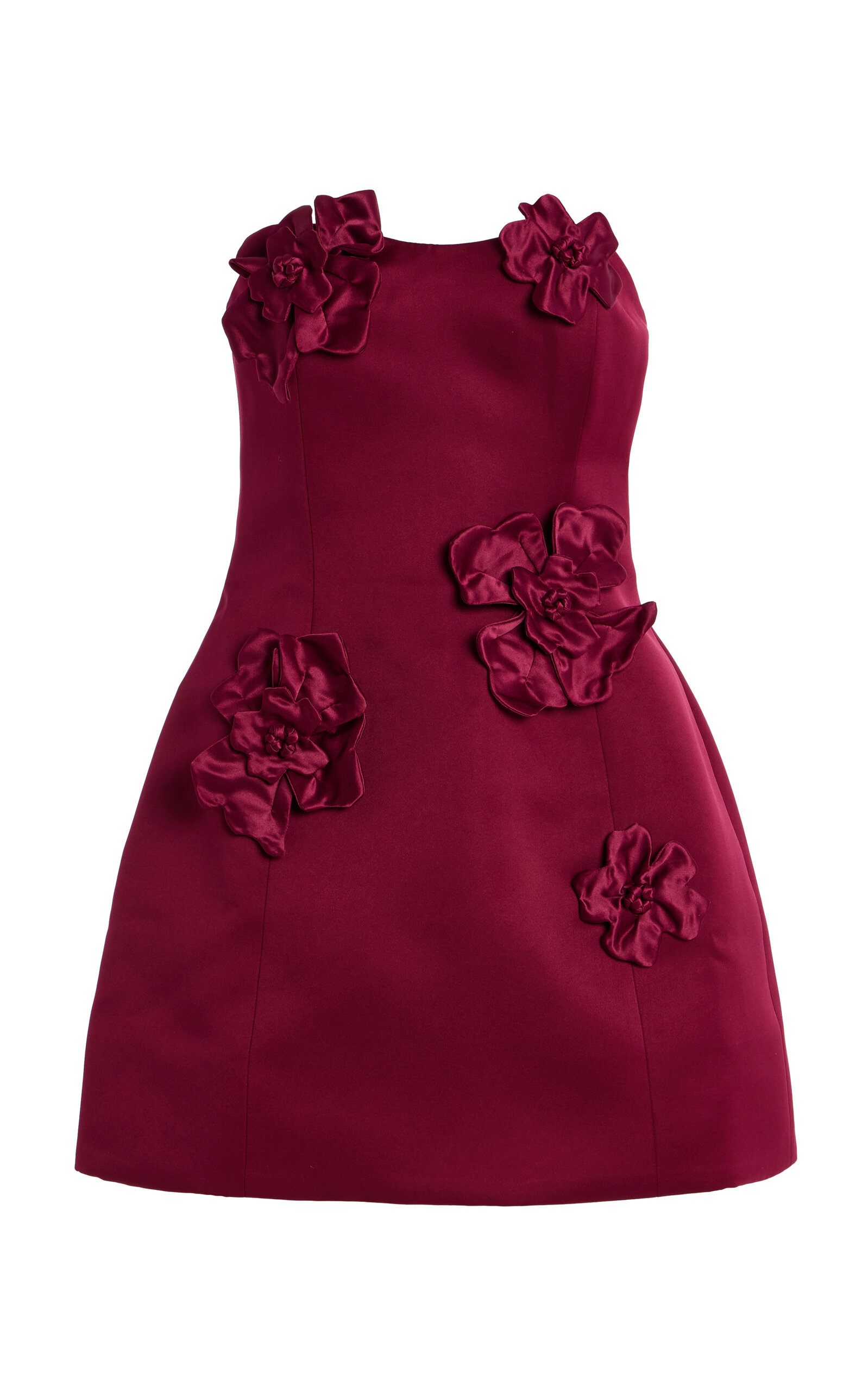 Leo Lin Exclusive Rosario Appliquéd Crepe Bustier Mini Dress