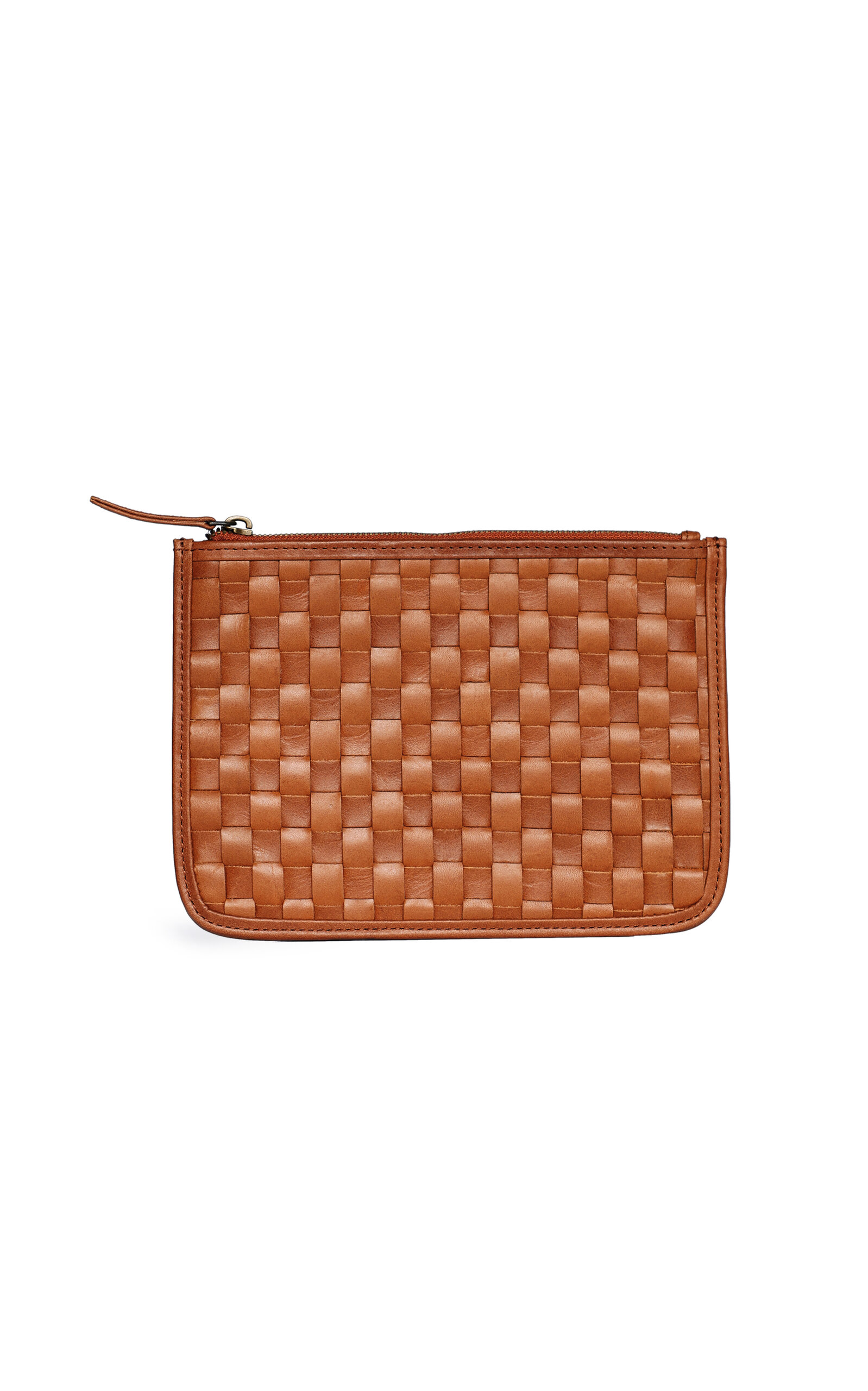 Mara Woven Leather Pouch