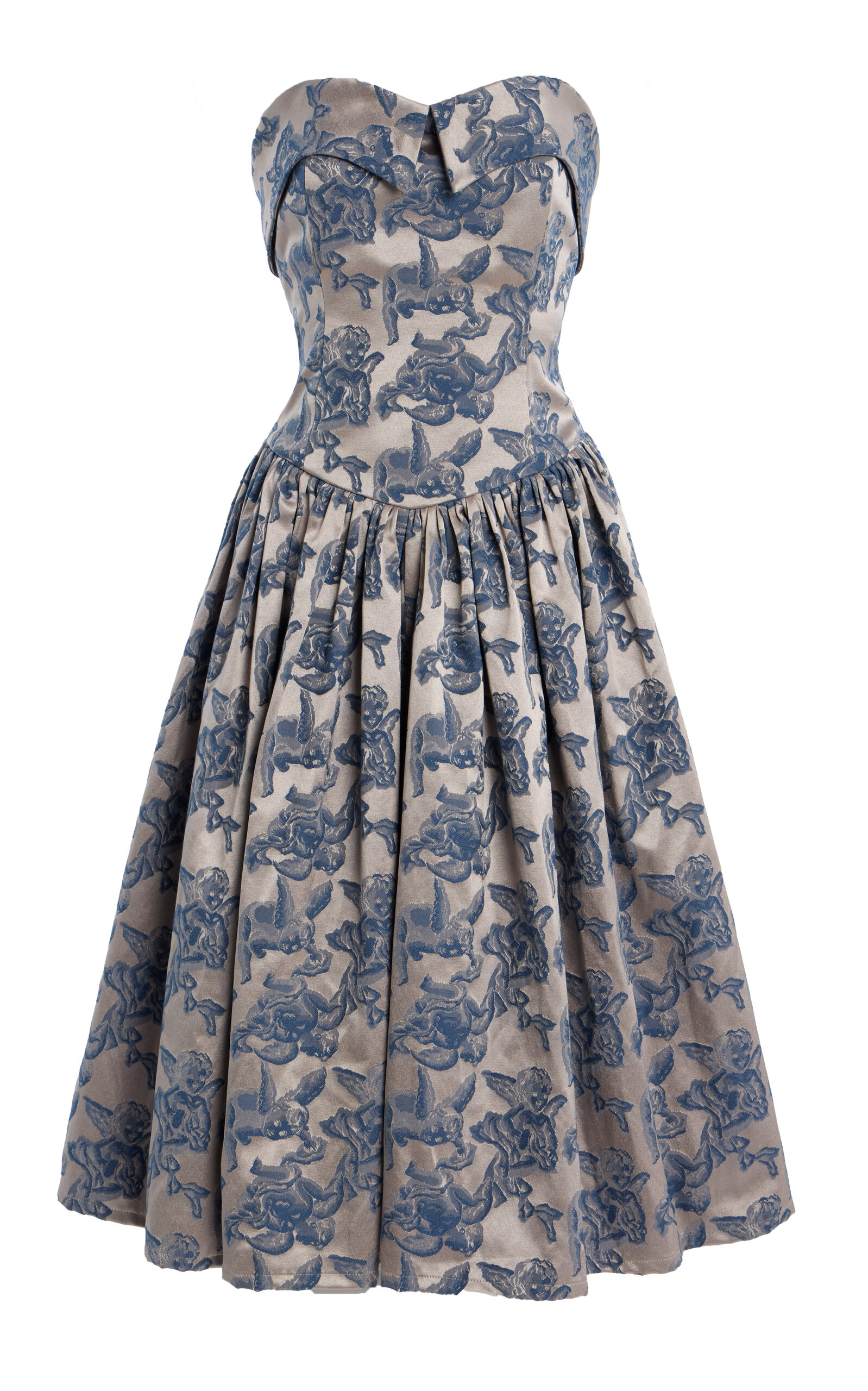 House of Aama Louise Cotton-Blend Jacquard Midi Dress