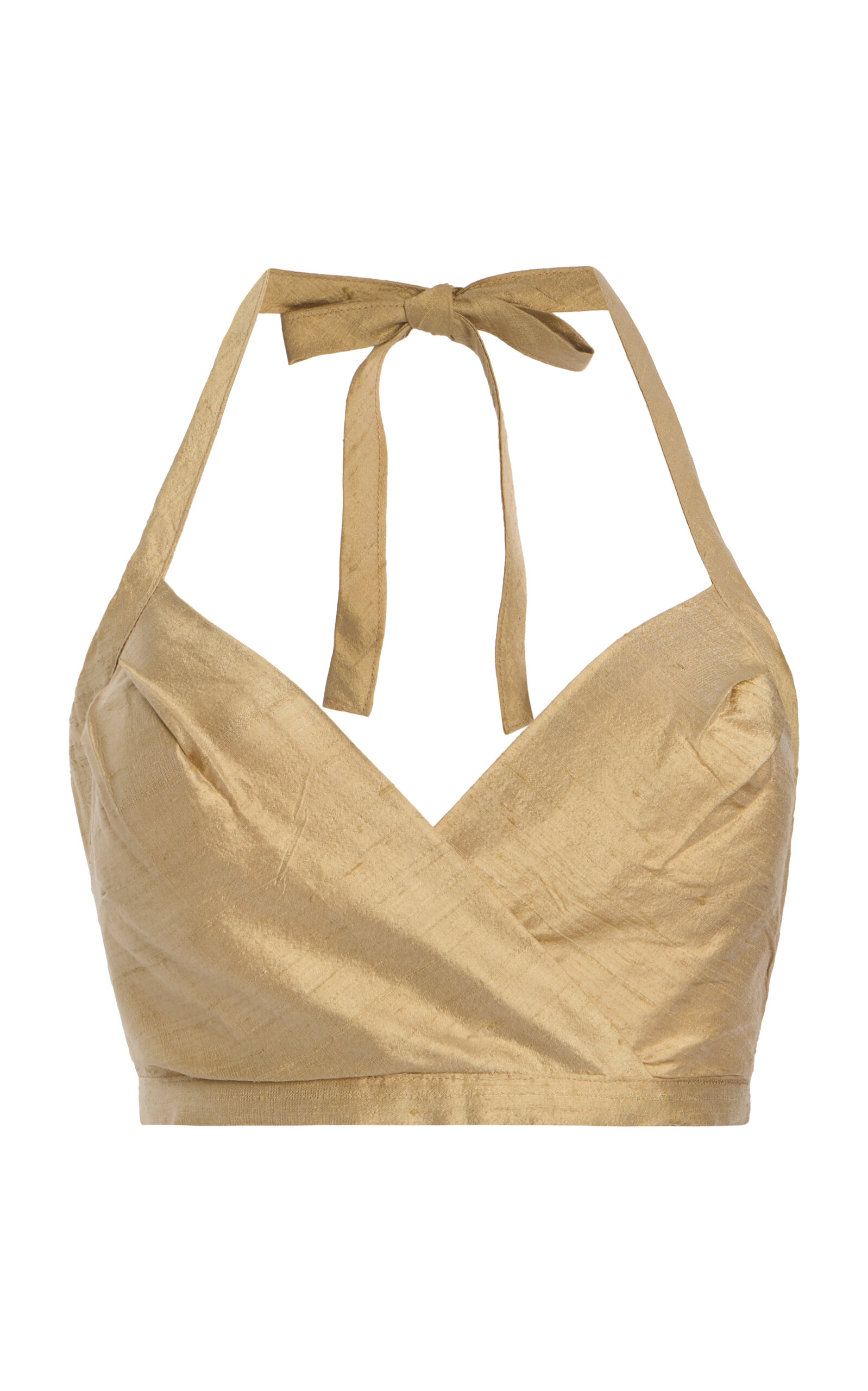 House of Aama Dupioni Silk Crop Top