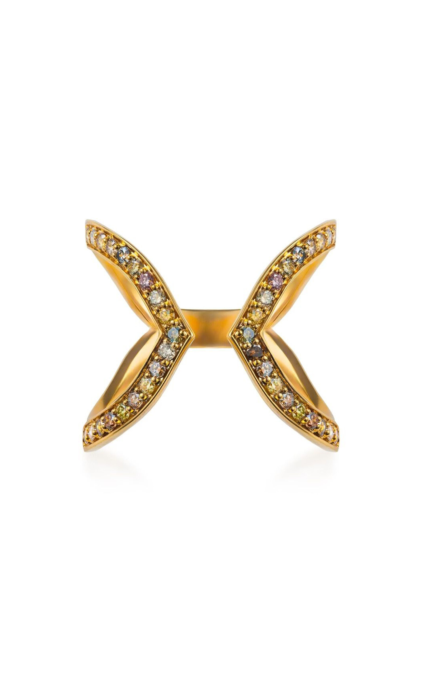Gap Harness 18K Yellow Gold Diamond Ring