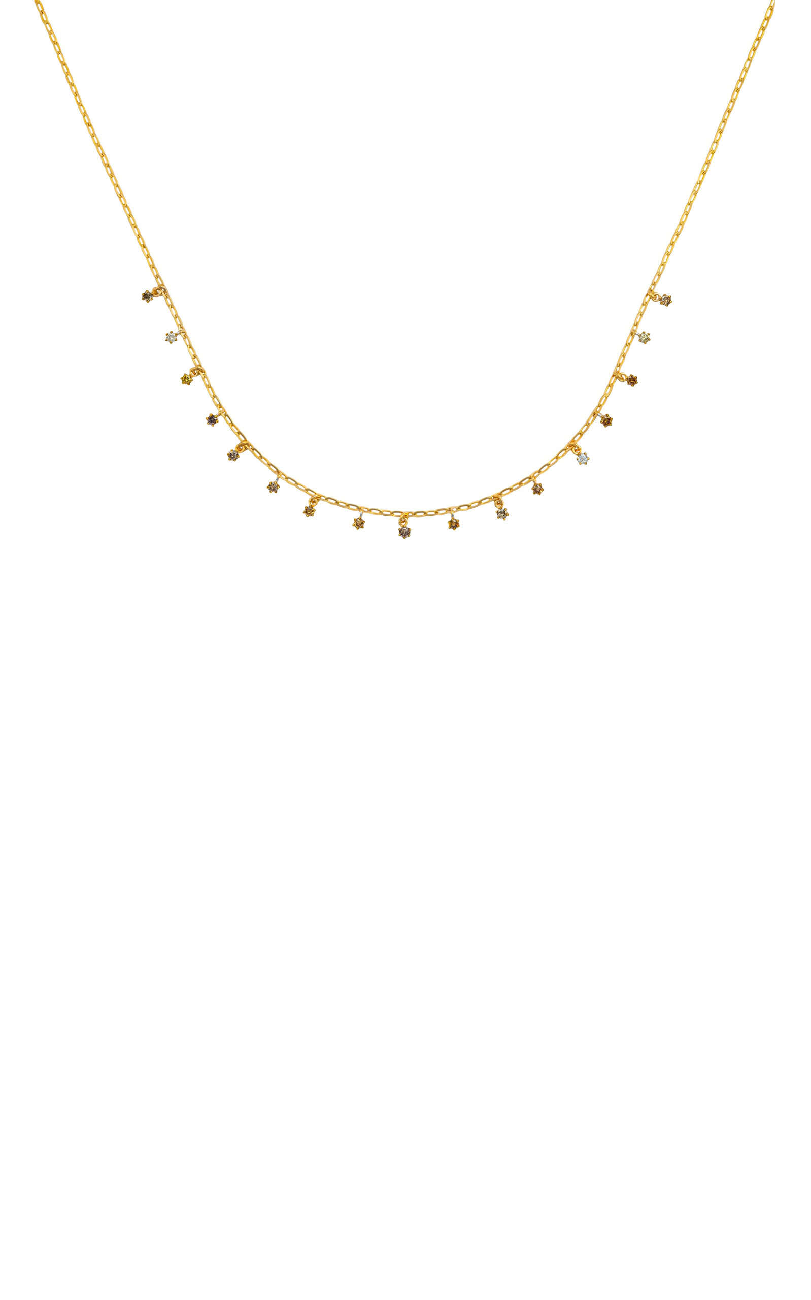 Dancing Drop 18K Yellow GoldDiamond Necklace