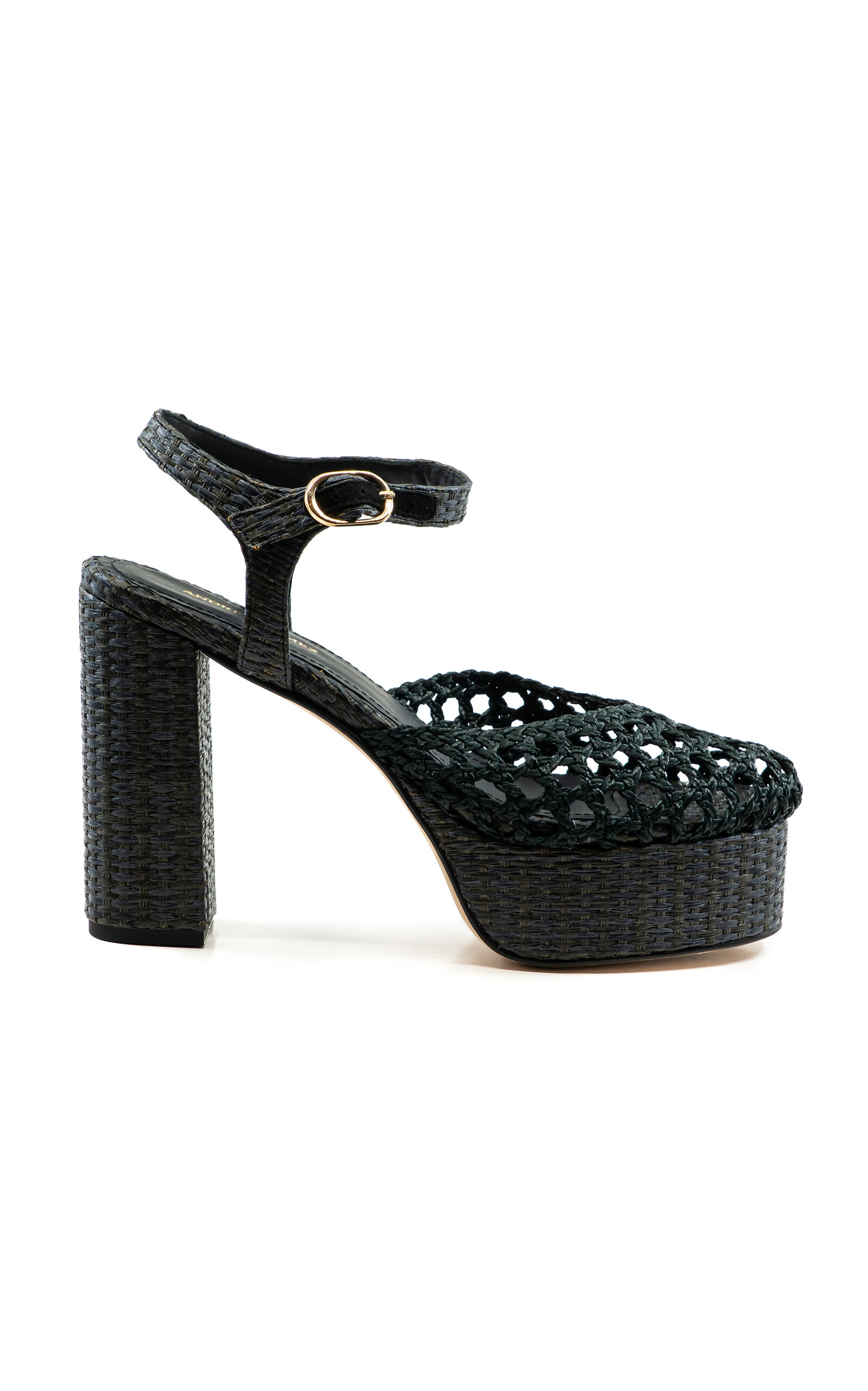 Andrea Gomez Beatriz Raffia Platform Sandals
