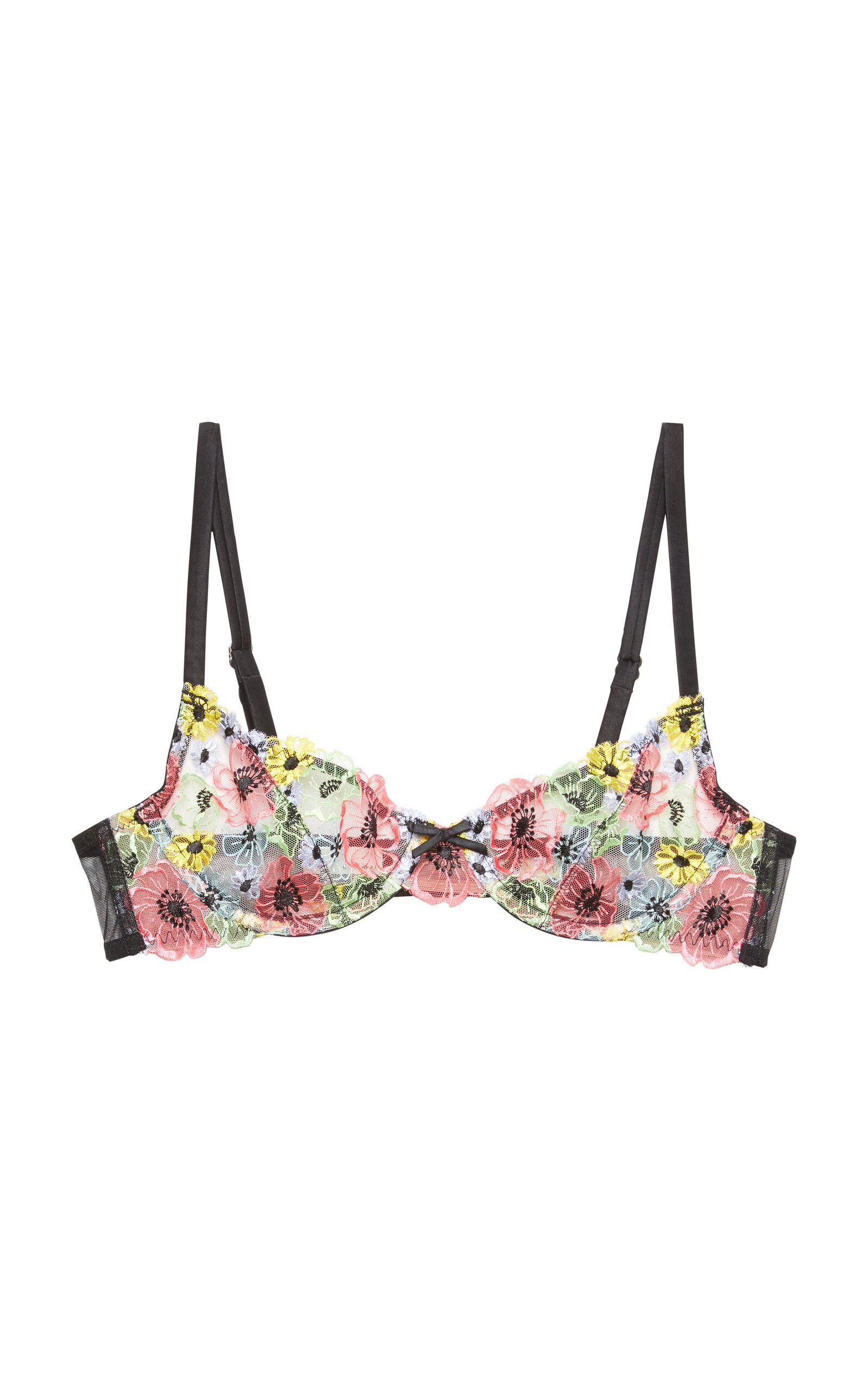 Fleur Du Mal Azalea Embroidered Bra