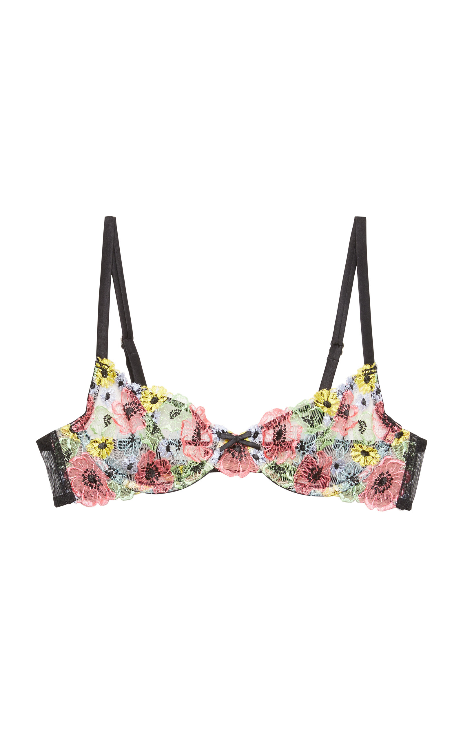 Fleur du Mal Azalea Embroidered Bra