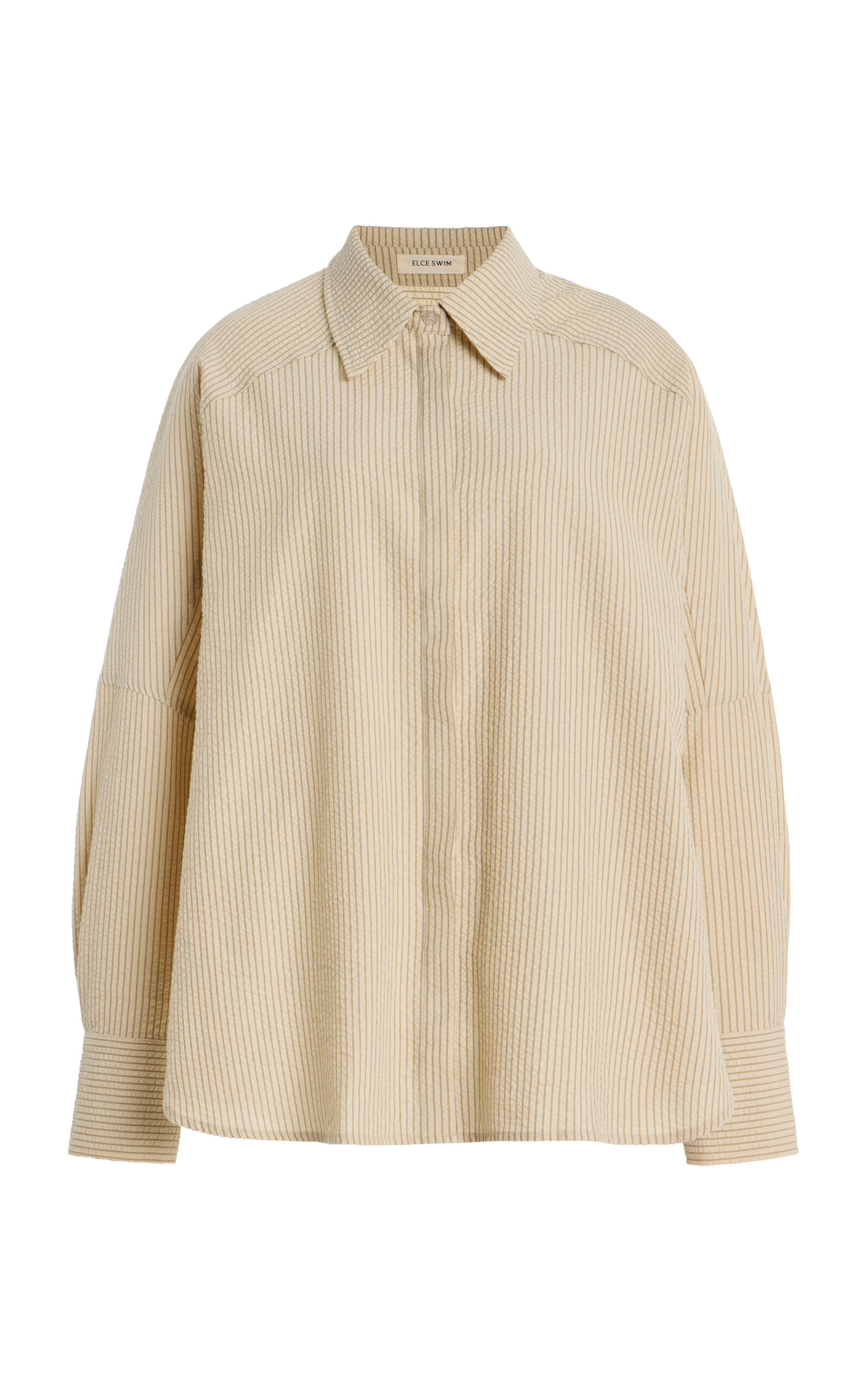ELCE Exclusive Sidney Striped Cotton-Blend Seersucker Shirt
