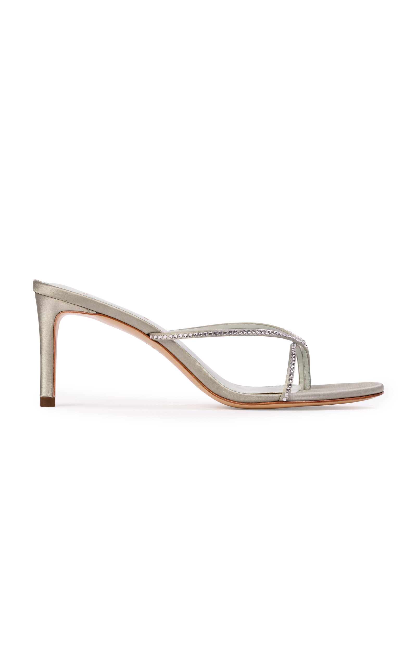 Jade Satin Mules