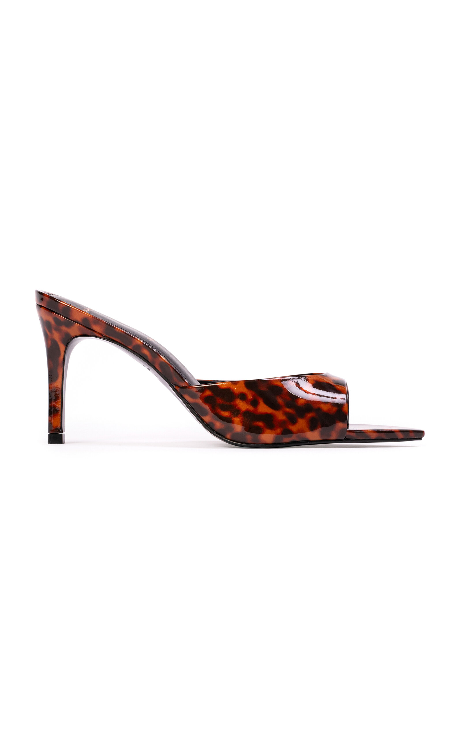 Black Suede Studio Brea Patent Leather Mules - Brown