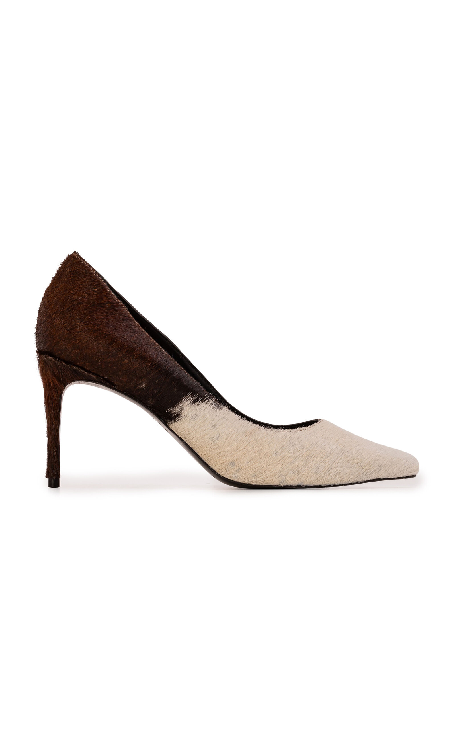 Black Suede Studio Amaya Pony Hair Pumps - Brown - Women's Shoes