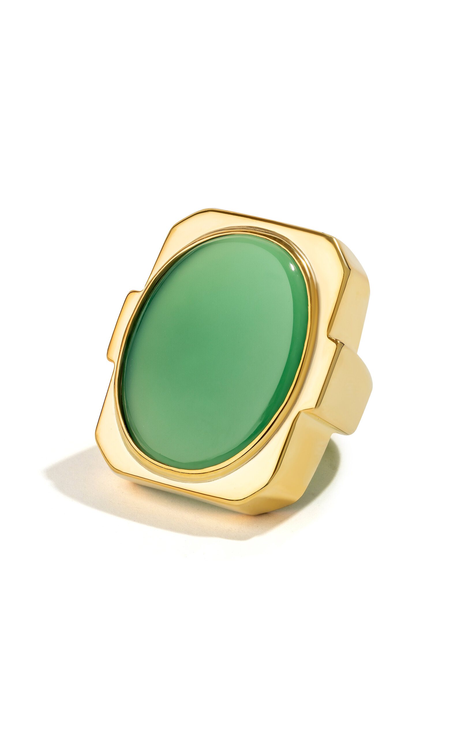 Renato Cipullo Impresa 18k Yellow Gold Chrysoprase Ring