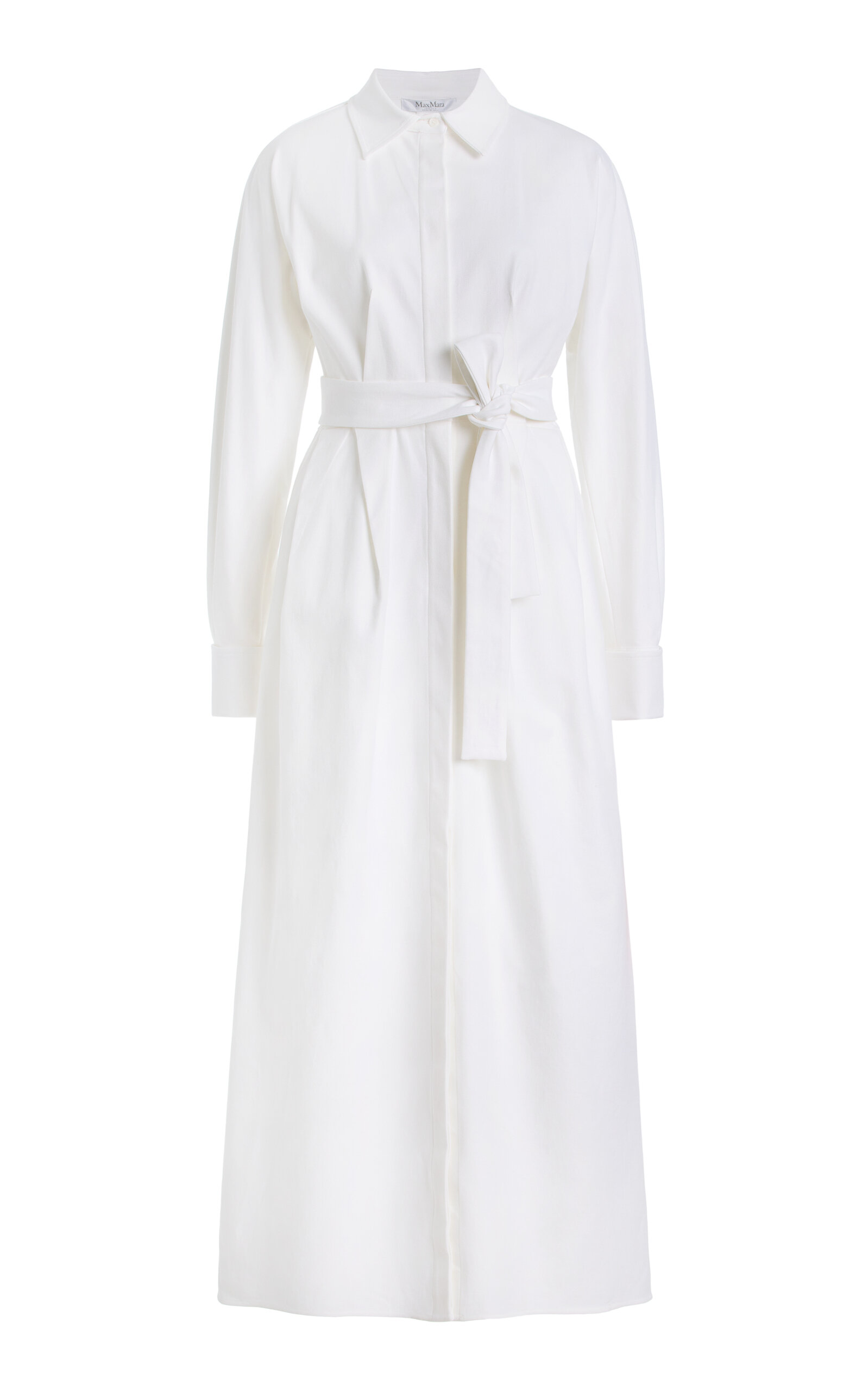 Max Mara Balzac Cotton-Blend Dress - White