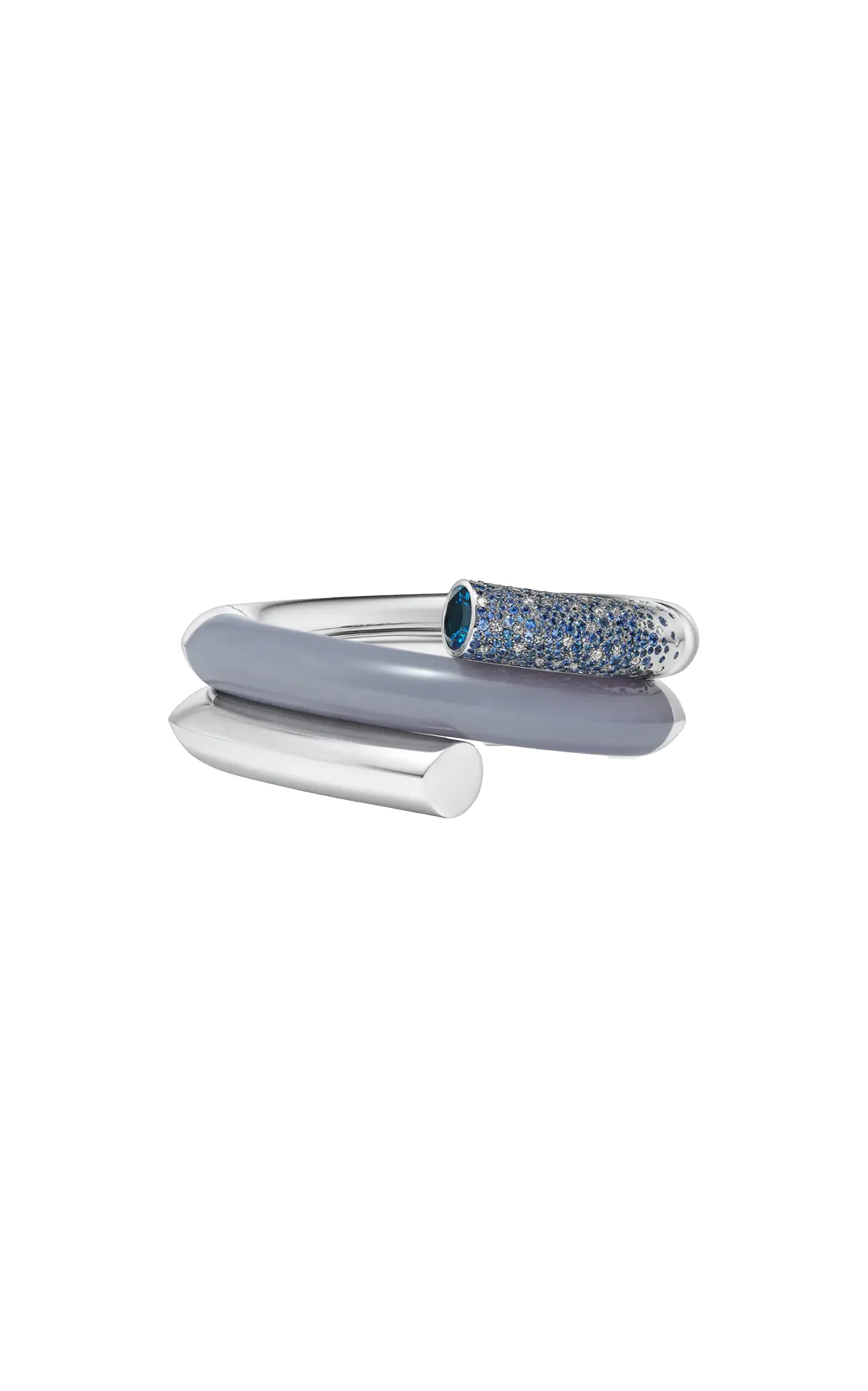Tabayer Oera 18K White Gold Multi-Stone Bracelet - Blue - OS - Moda Operandi