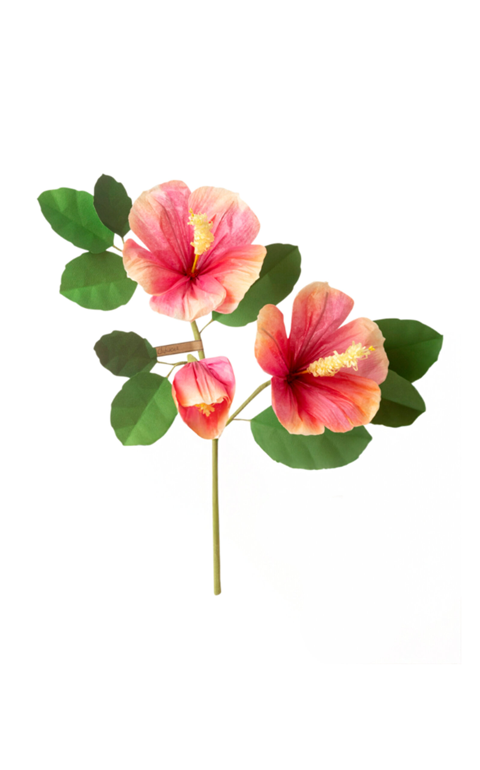 The Green Vase Paper Hibiscus Stem - Pink