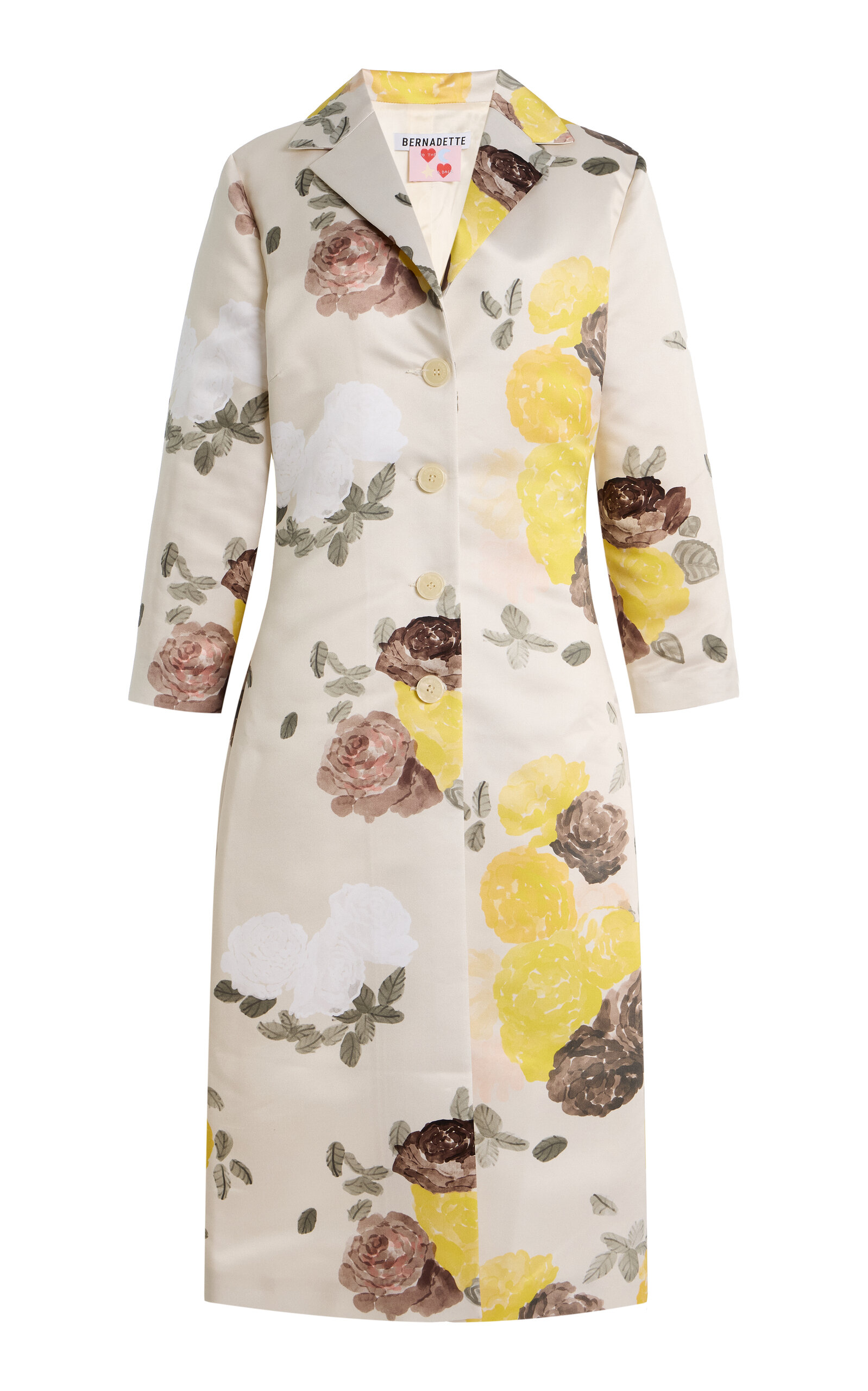 Bernadette Elle Floral Satin Coat - Women's Clothing