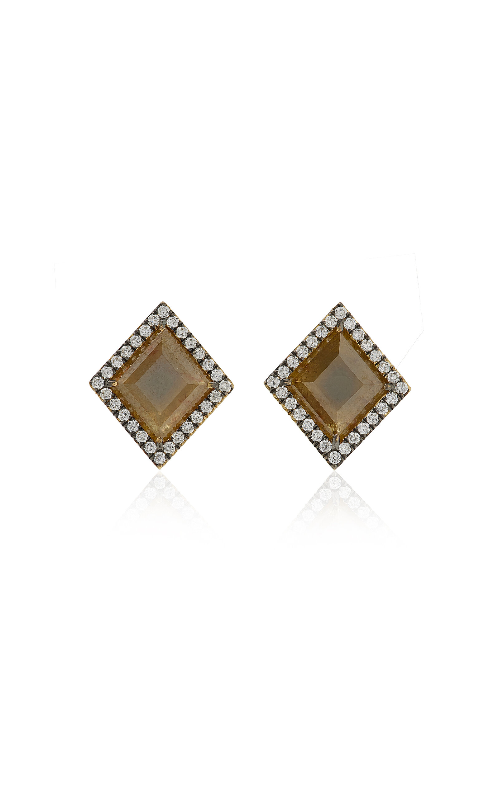 18K Yellow Gold Diamond Earrings