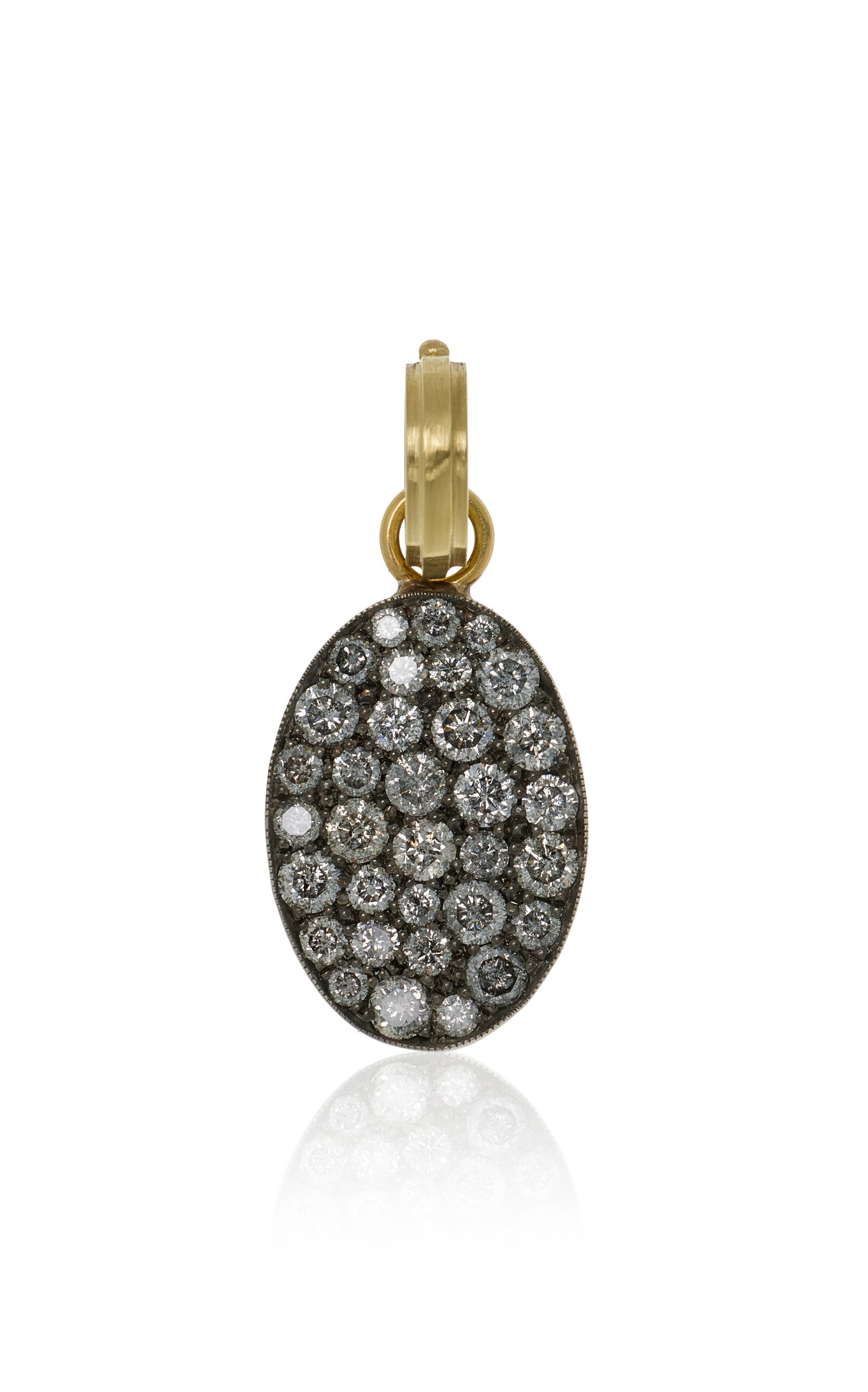 Ten Table Sterling Silver Diamond Pendant