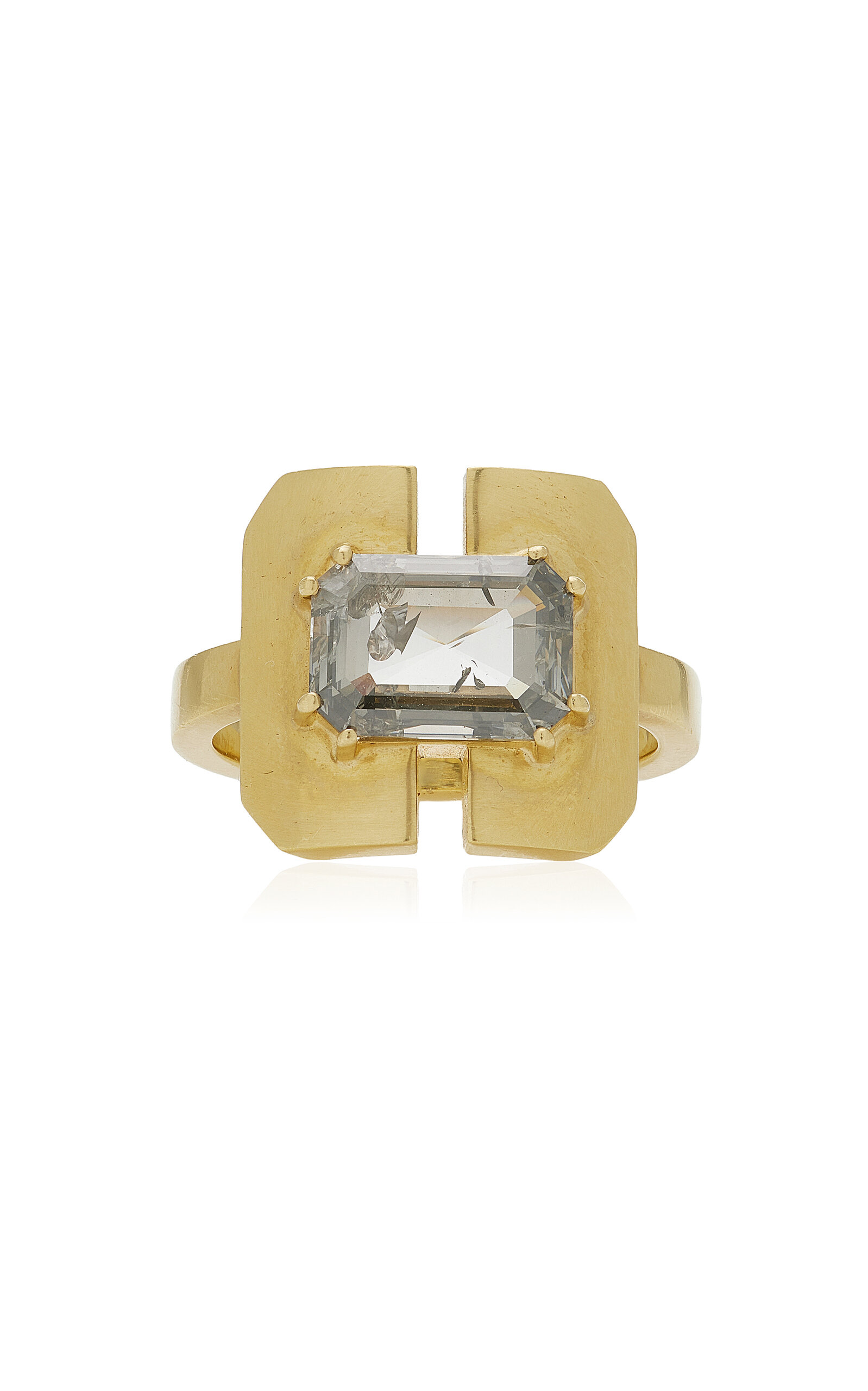 Kelly 18K Yellow Gold Grey Diamond Ring