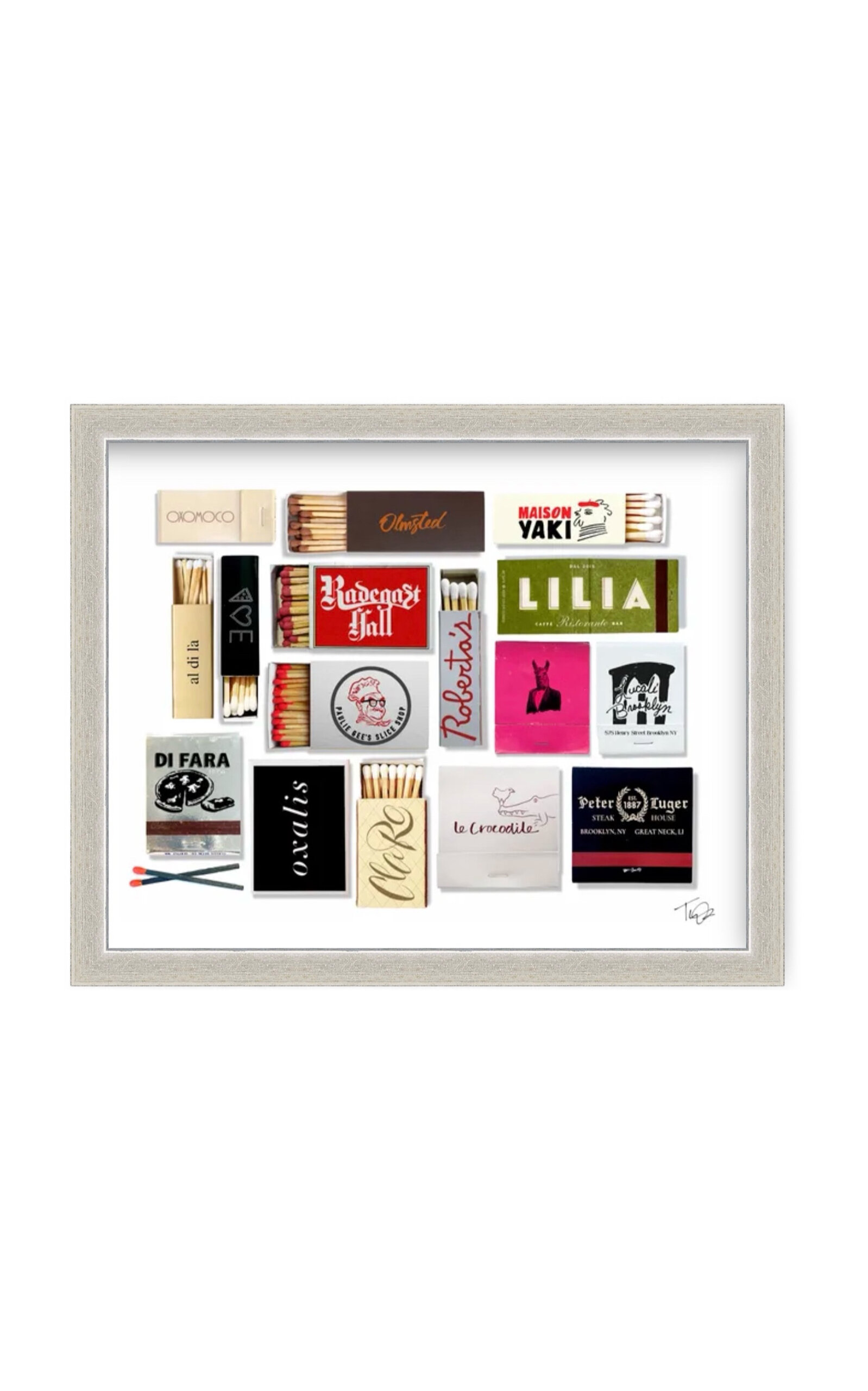 Meet Your Matches Exclusive Brooklyn Matchbook Print - Silver