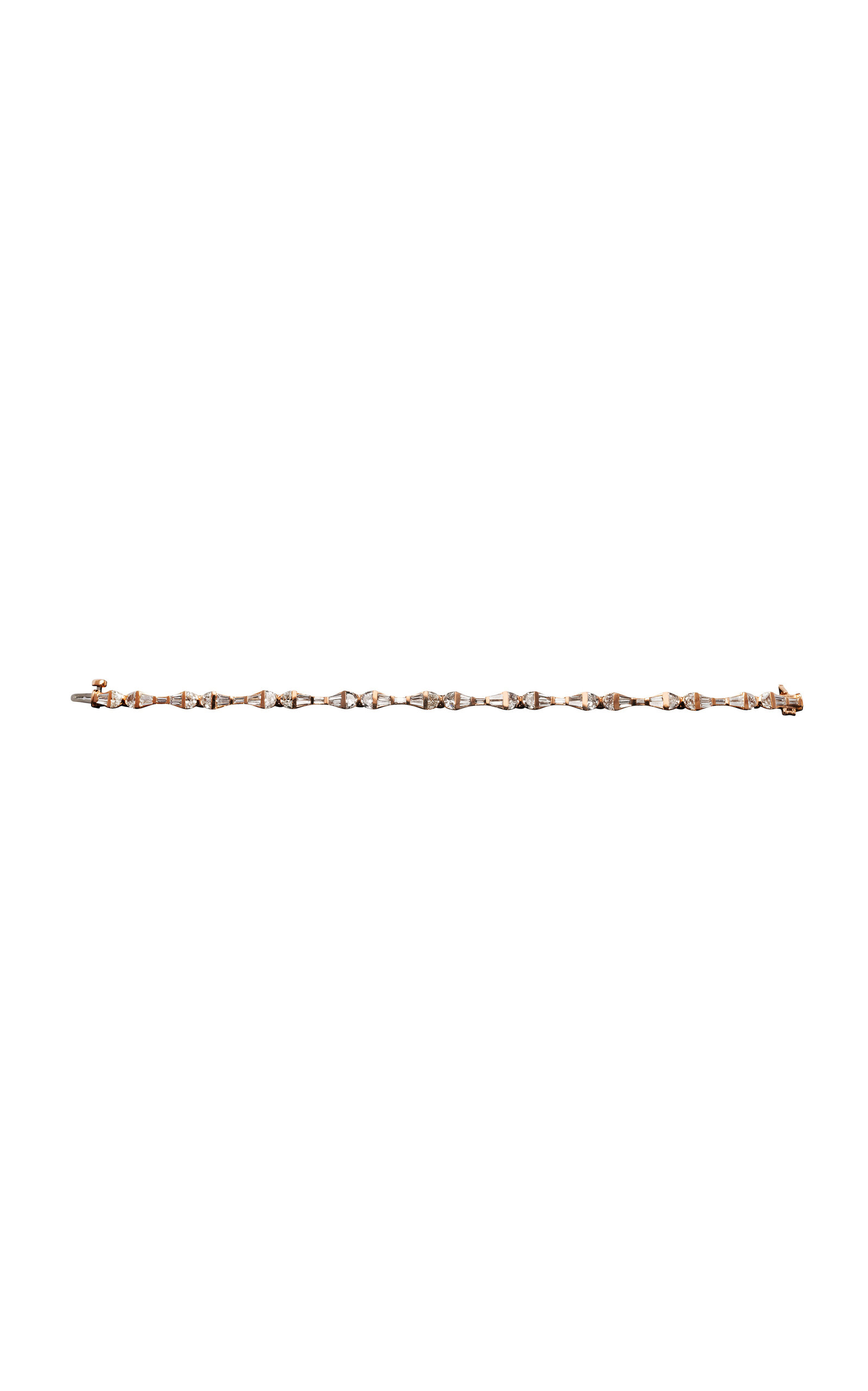 Nak Armstrong Baton 20k Rose Gold Diamond Tennis Bracelet
