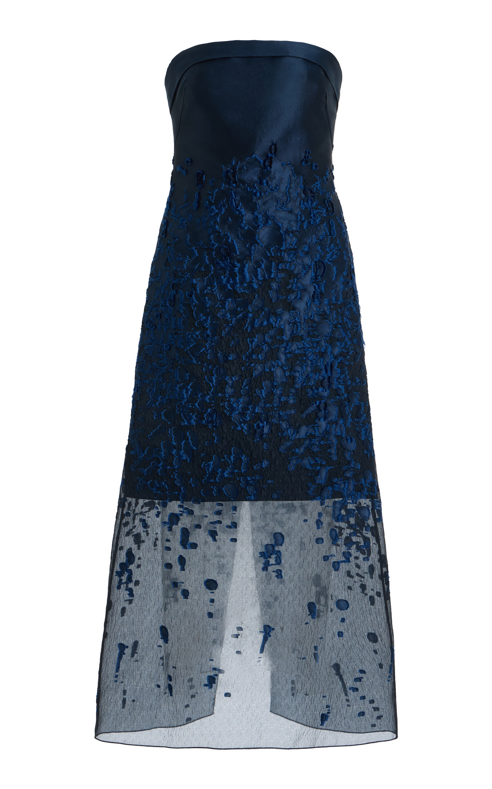 Lafayette 148 Exclusive Fil Coupe Strapless Dress - Blue - Women's Clothing