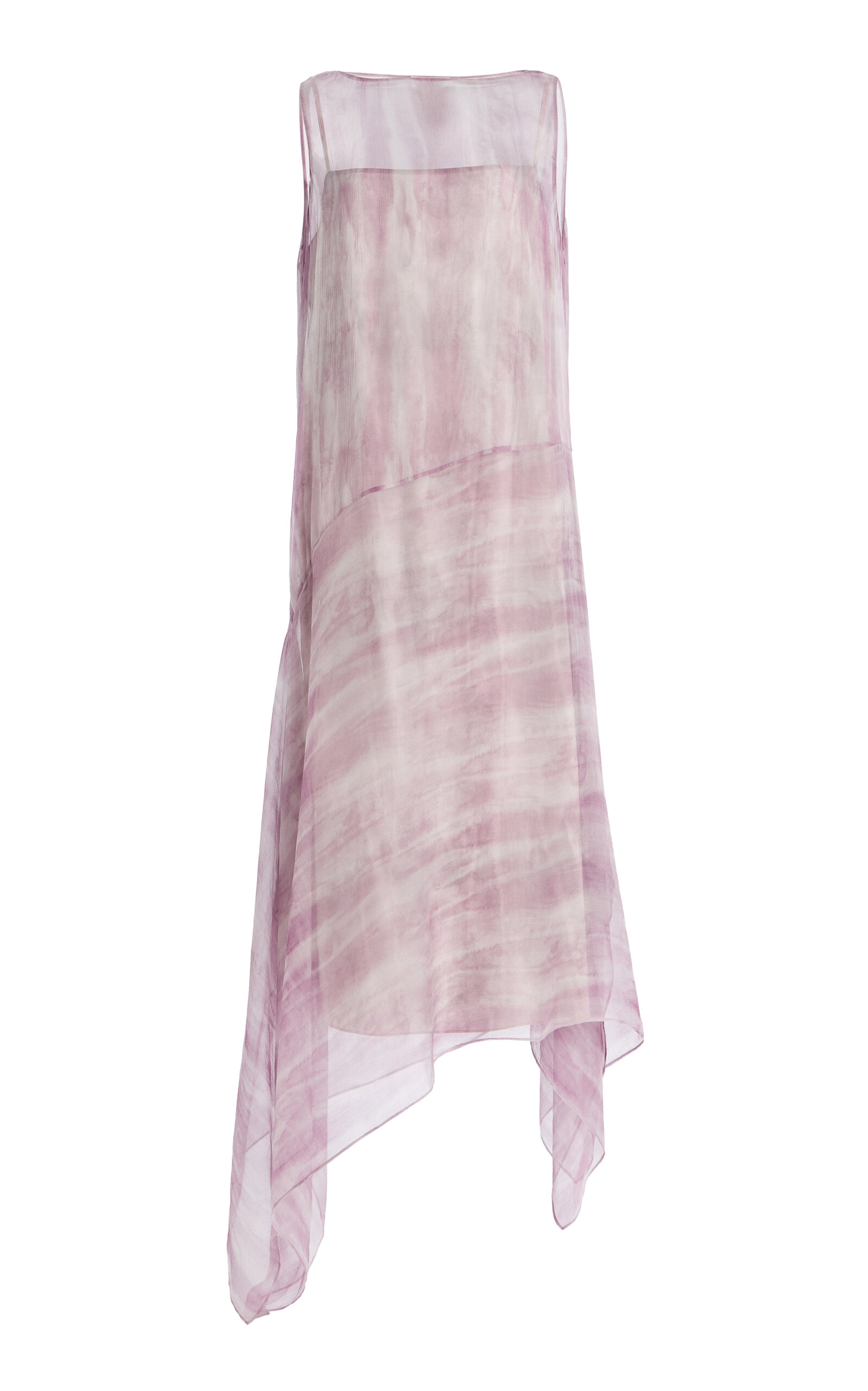Lafayette 148 Printed Silk Crepon Midi Dress - Purple
