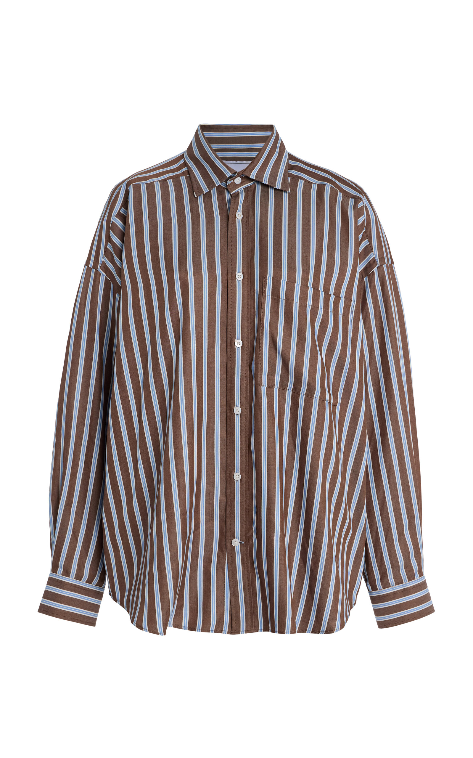 With Nothing Underneath - Exclusive The Weekend Striped Shirt - Stripe - L - Moda Operandi