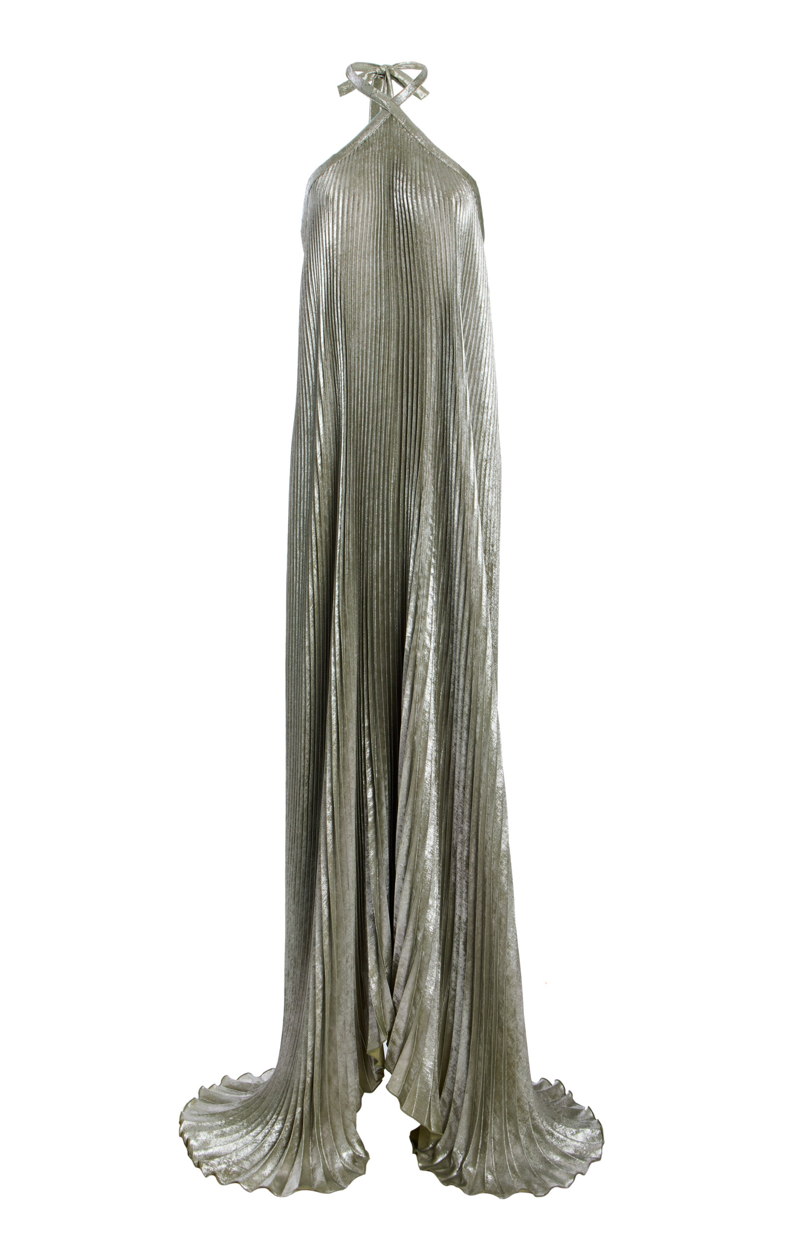 L'idée Deesse Pleated Gown In Multi
