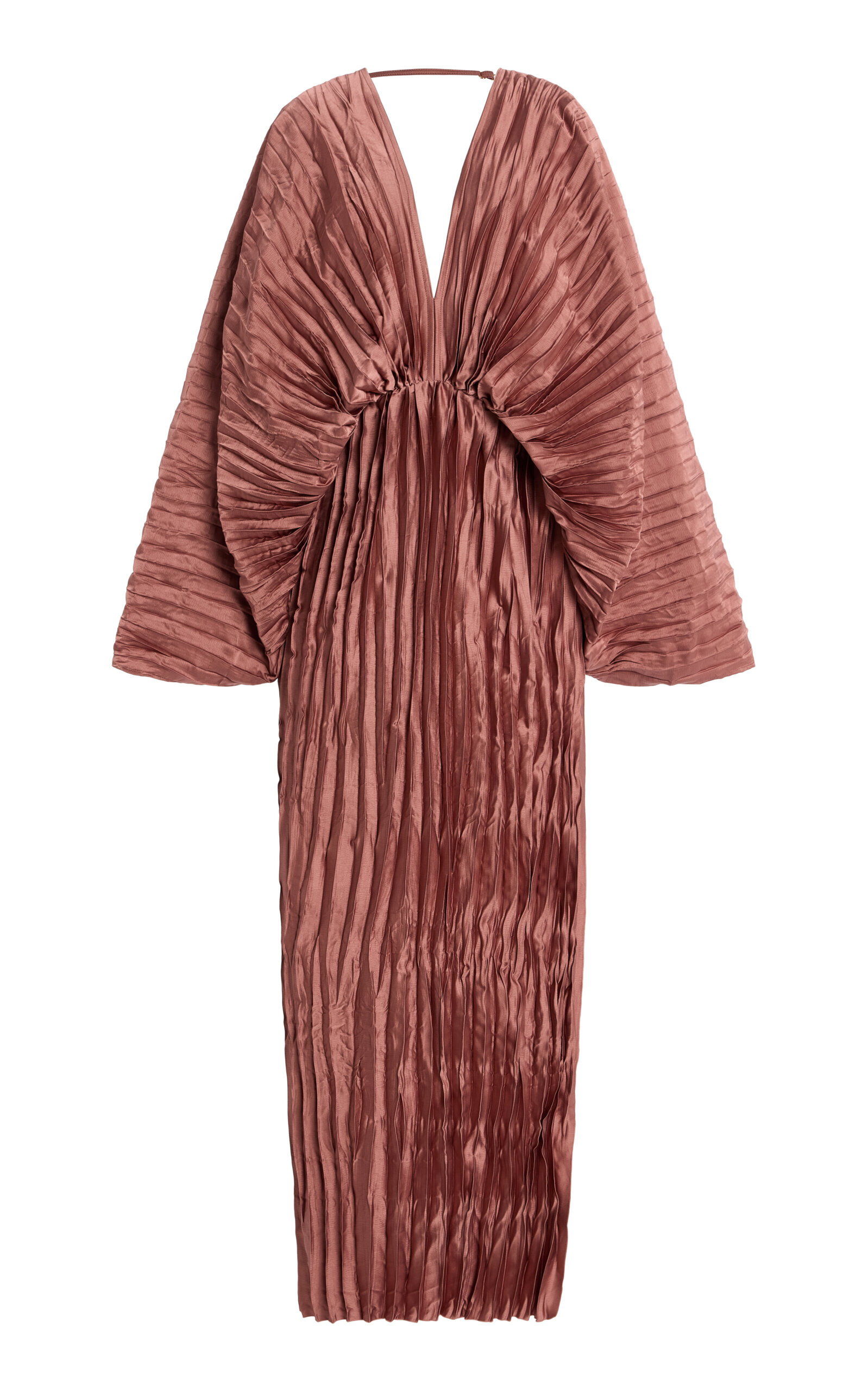 L'idée Deluxe Pleated V-neck Gown