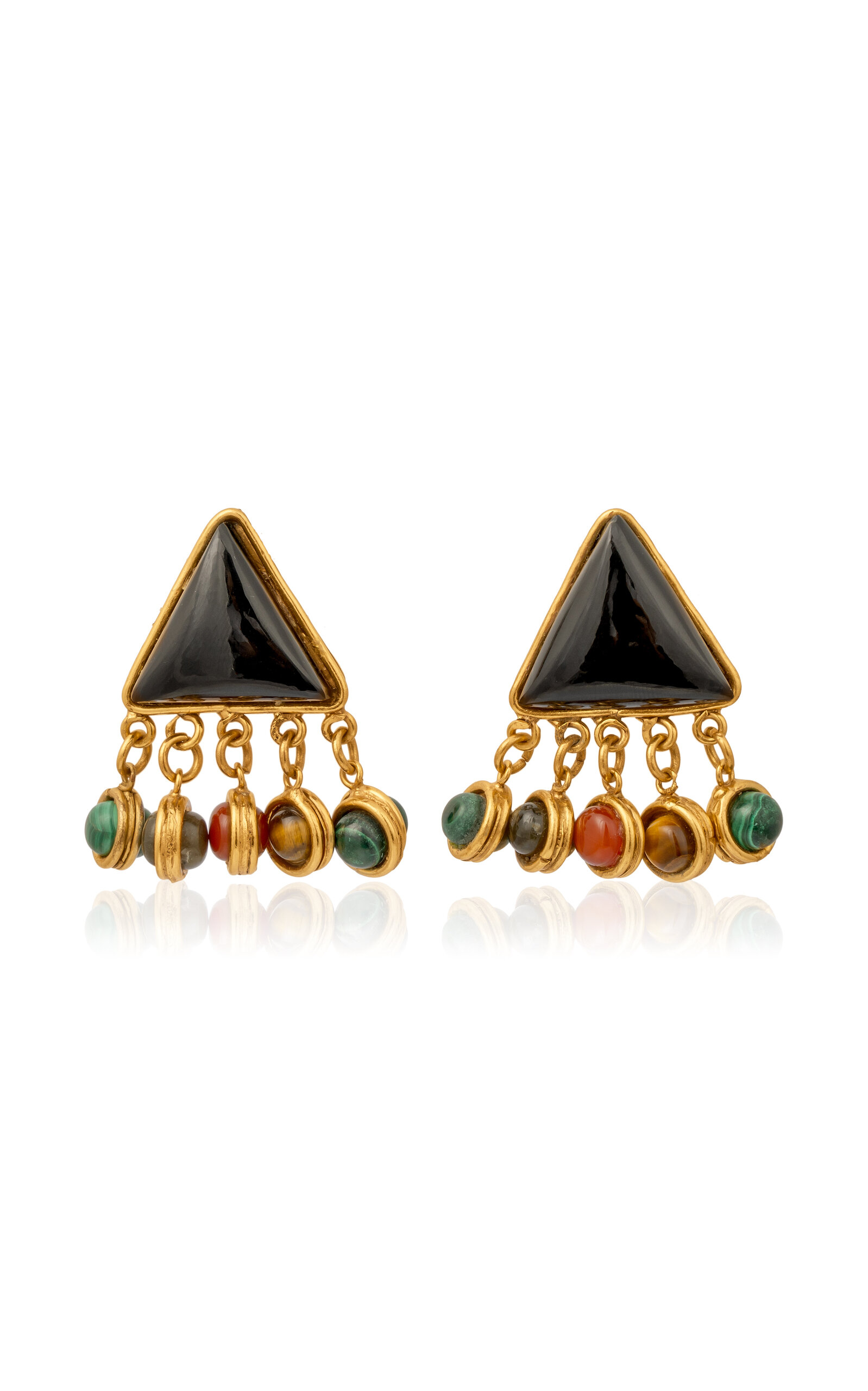 22kt Yellow Gold Plated Medusa Earrings