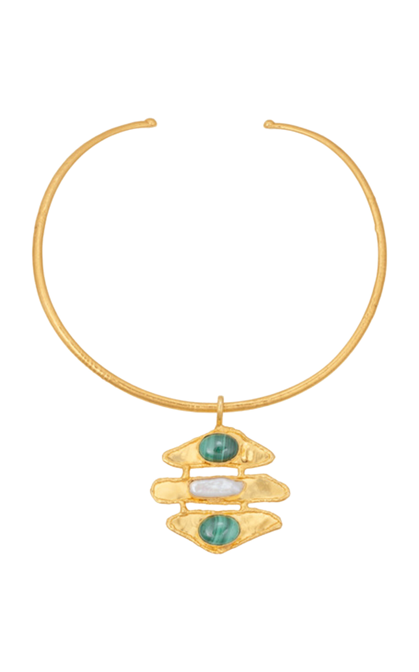 22kt Yellow Gold Plated Brutalist Necklace