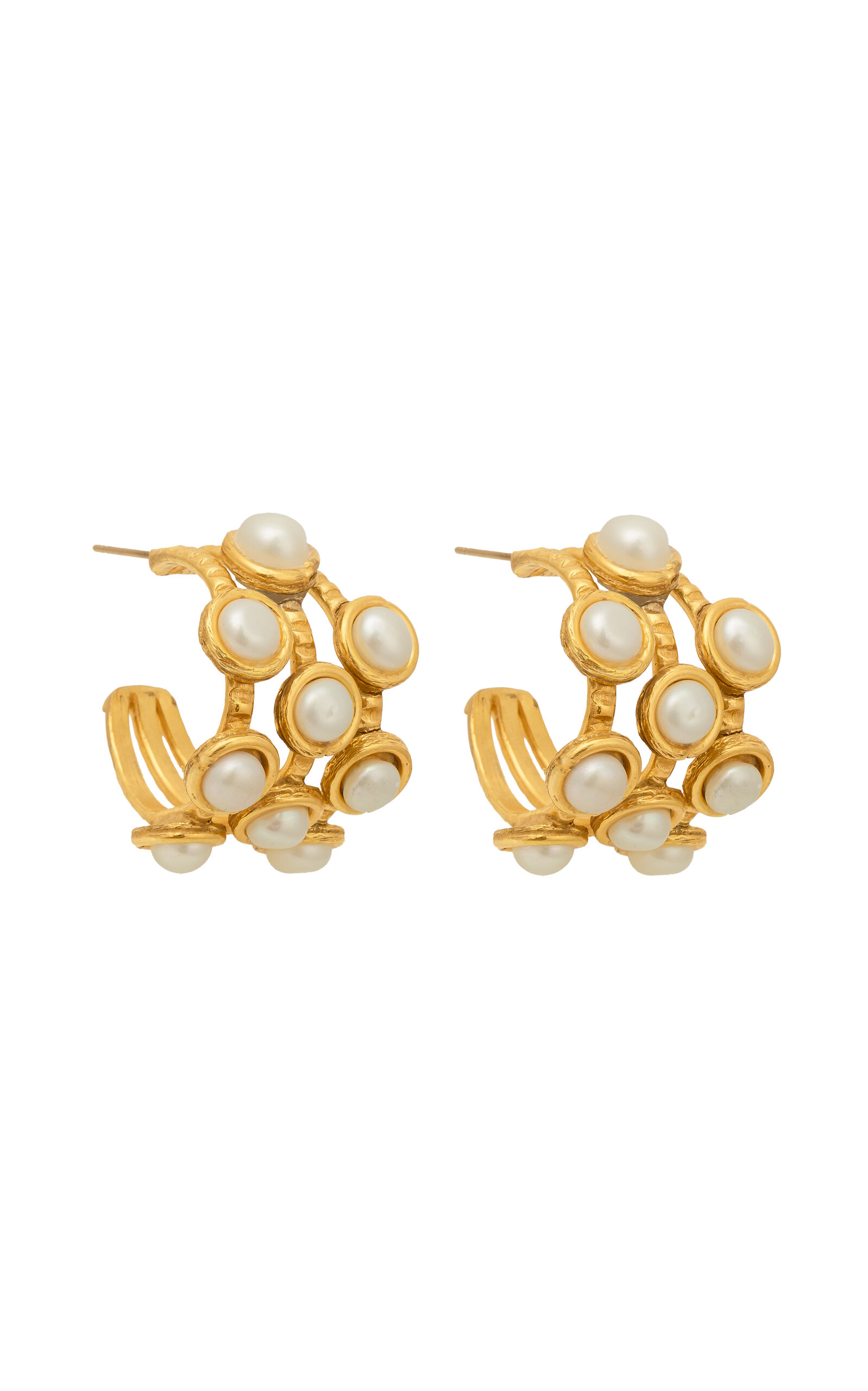 Sylvia Toledano - 22kt Yellow Gold Plated Thalita Earring - White - OS - Moda Operandi - Gifts For Her