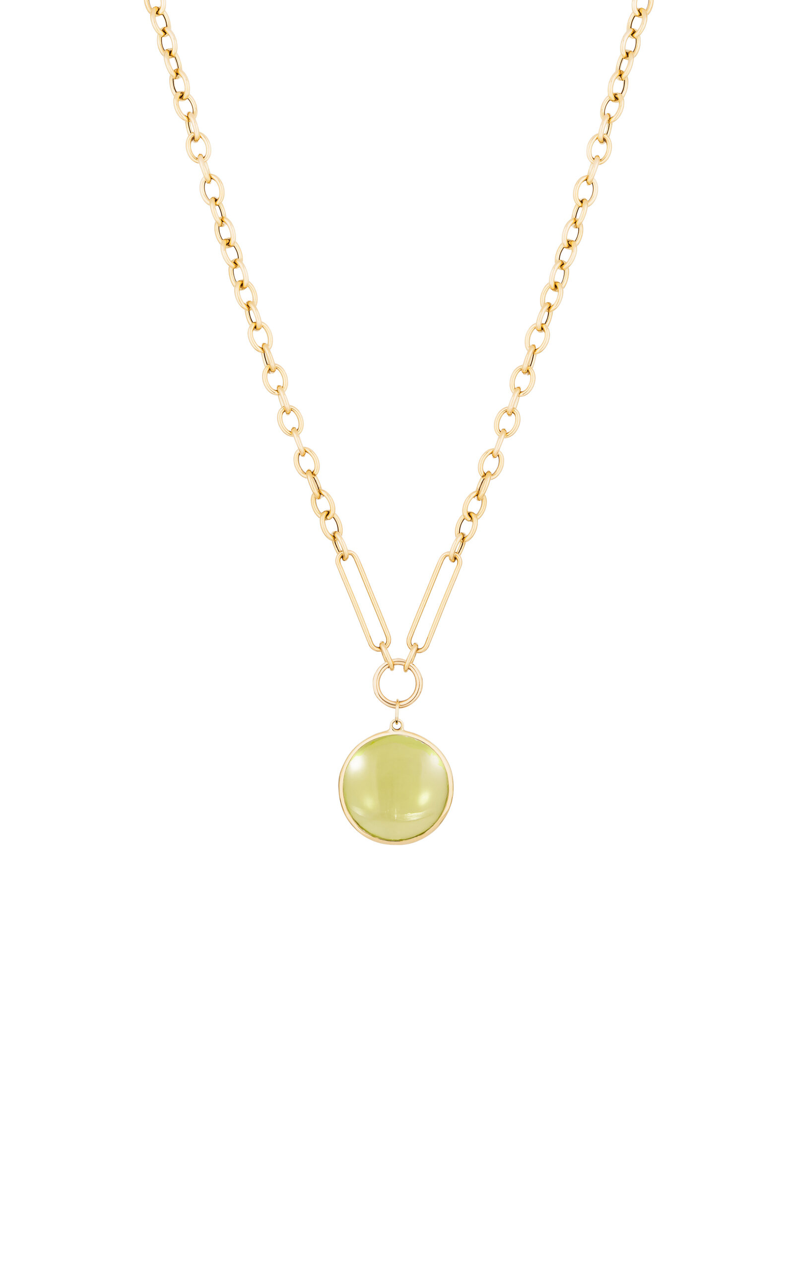 18K Yellow Gold Lemon Quartz Necklace